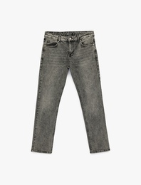 Pamuklu Normal Bel 5 Cepli Straight Fit Jean Pantolon - Mark Jean
