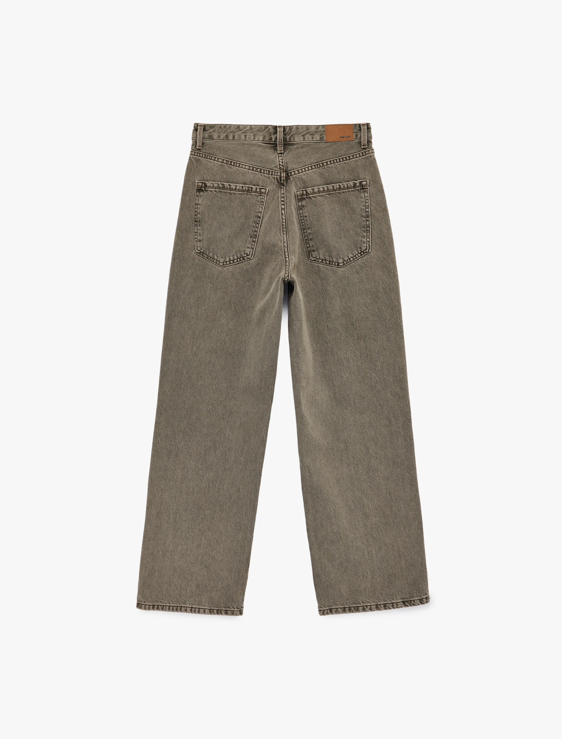   Rahat Kalıp Yıkamalı Düğmeli Cepli Baggy Denim Pantolon - Baggy Jeans