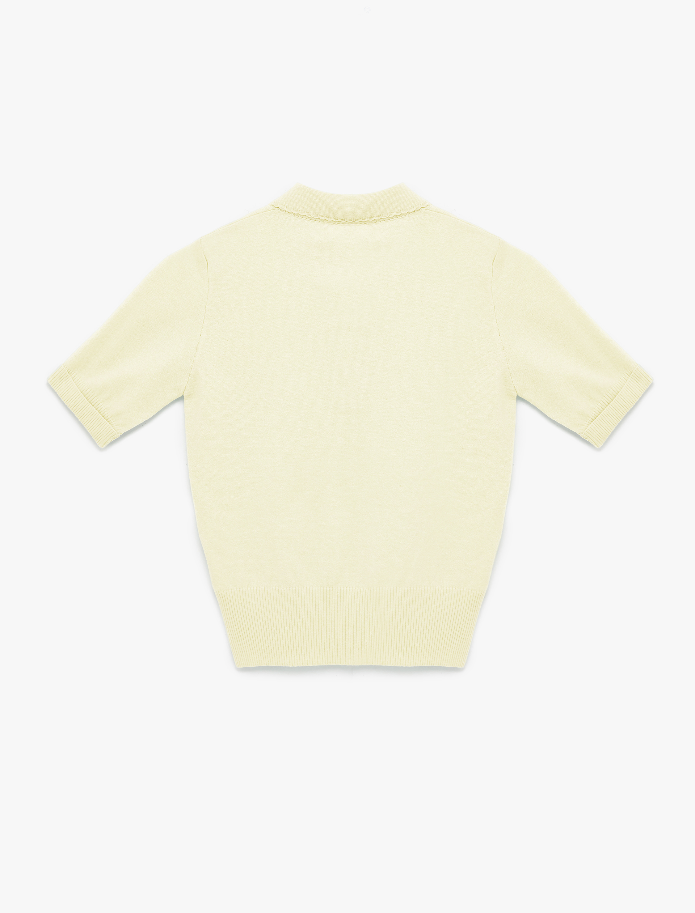   Düğmeli Kısa Kollu Polo Yaka Triko Kazak