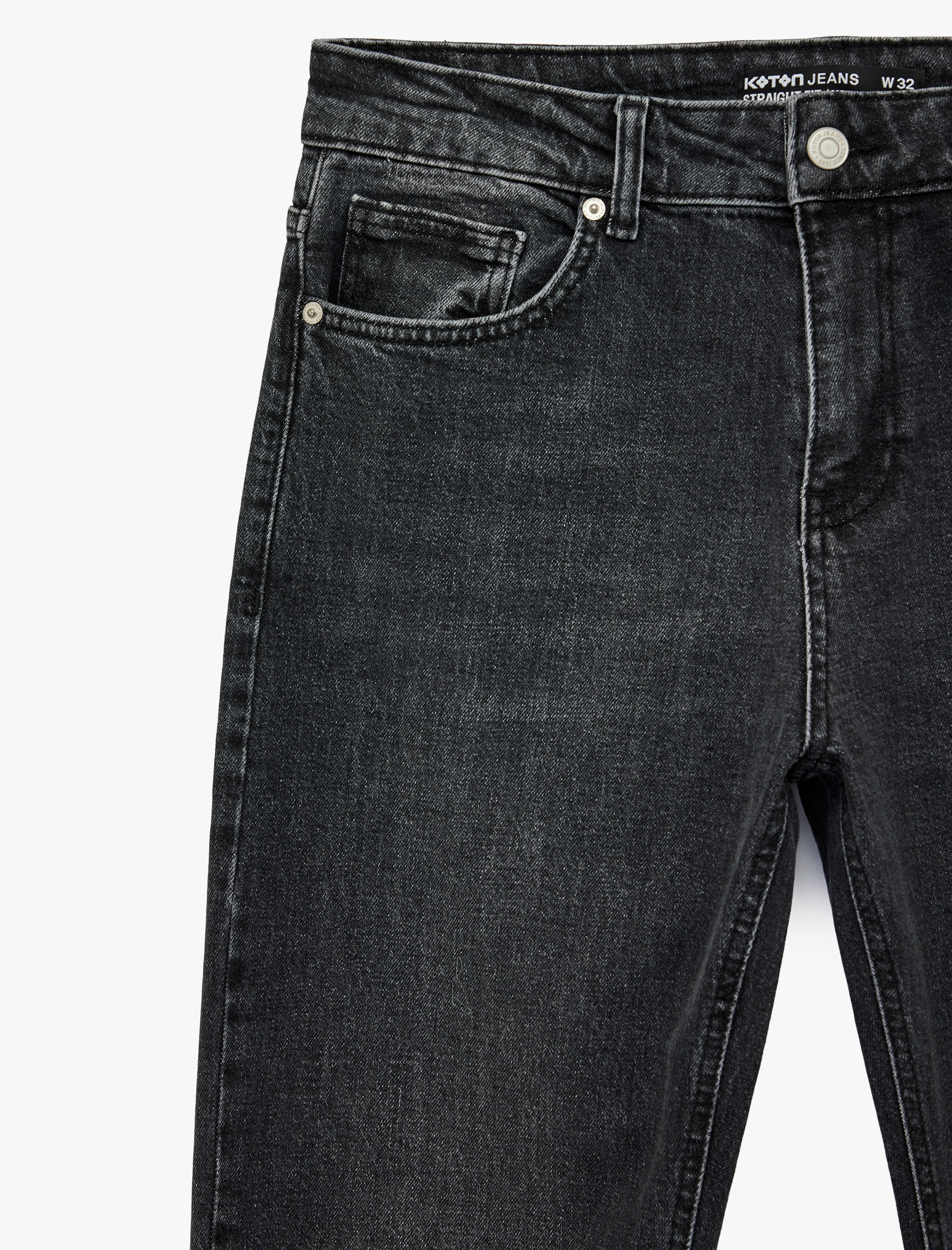  Pamuklu Normal Bel 5 Cepli Straight Fit Jean Pantolon - Mark Jean