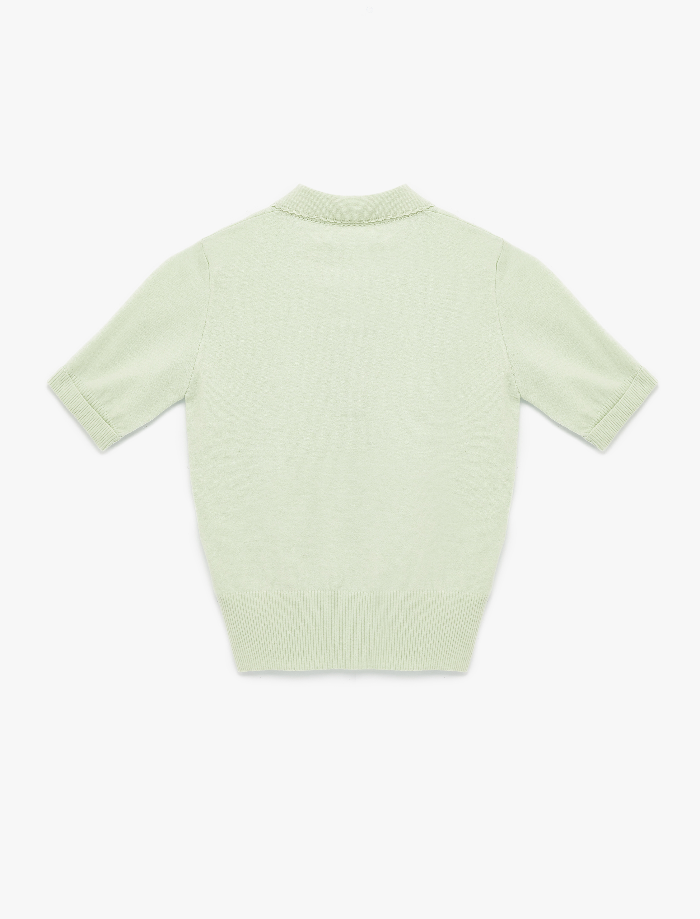   Düğmeli Kısa Kollu Polo Yaka Triko Kazak