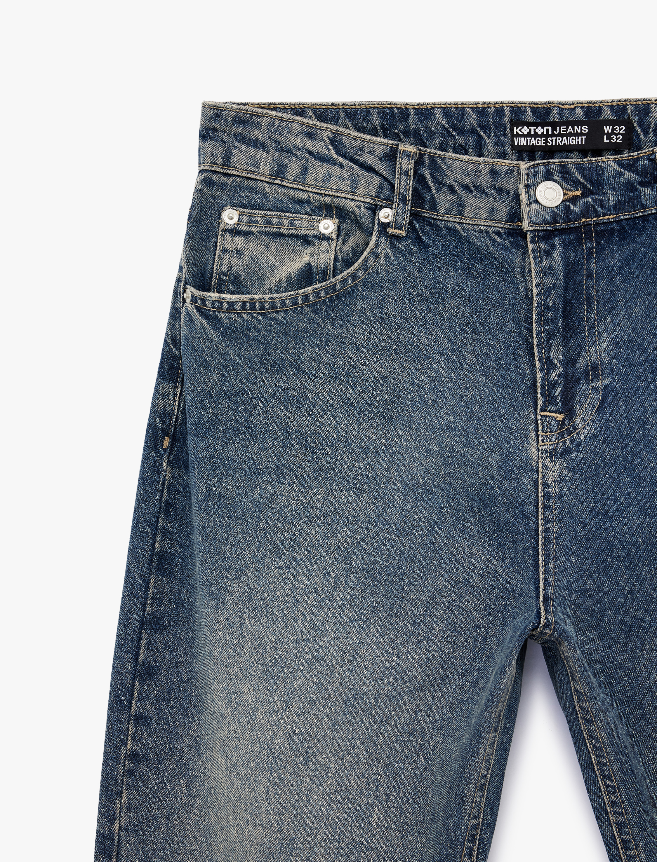   Normal Bel Vintage Straight Fit Jean Pantolon