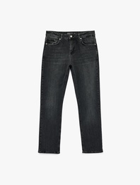Pamuklu Normal Bel 5 Cepli Straight Fit Jean Pantolon - Mark Jean