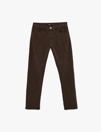 Pamuklu Cepli Düğmeli Regular Fit Pantolon