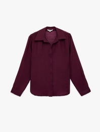 Modal Kumaş Regular Fit Uzun Kollu Klasik Yaka Gömlek