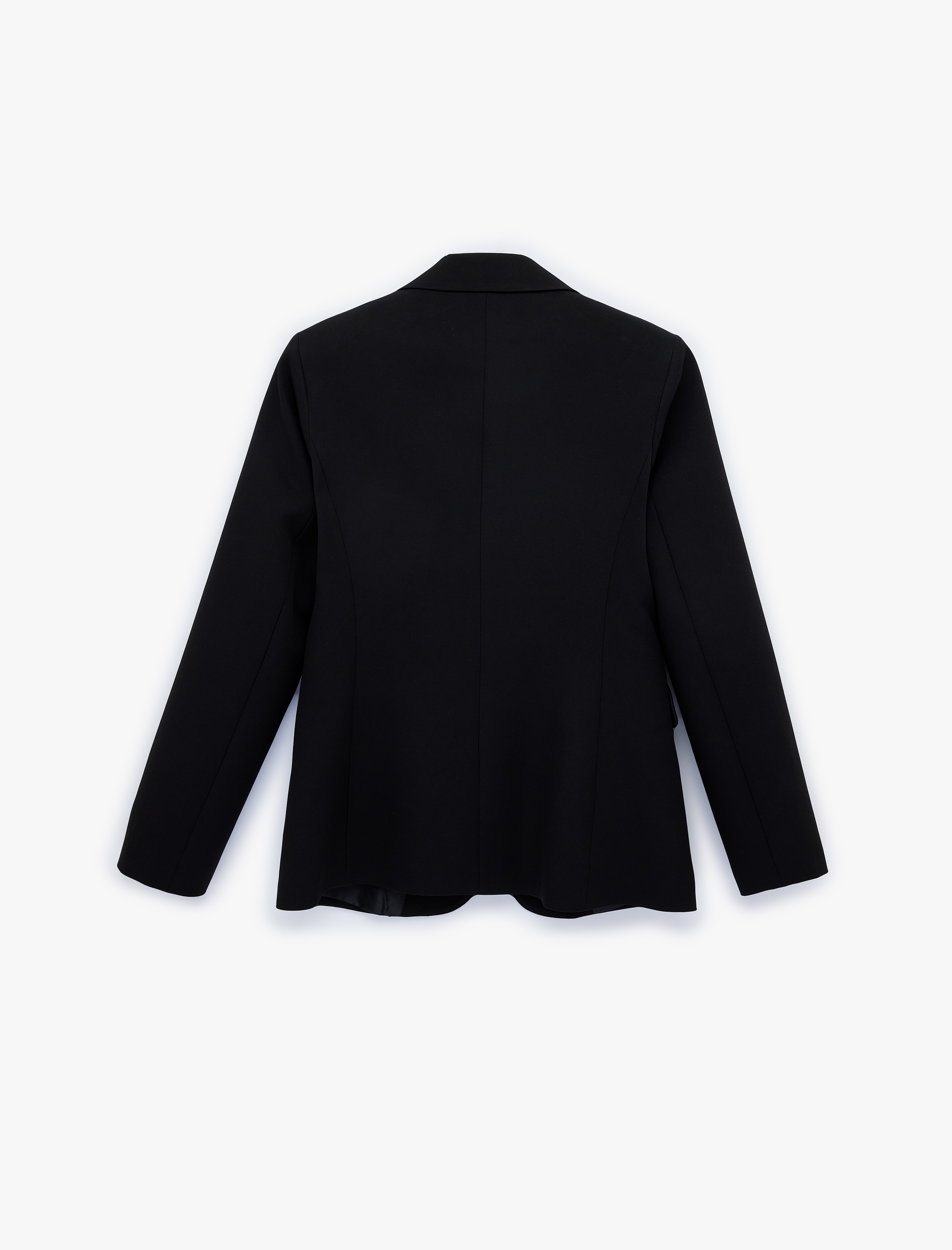   Geniş Yaka Uzun Kollu Slim Fit Düğmeli Cep Detaylı Blazer Ceket