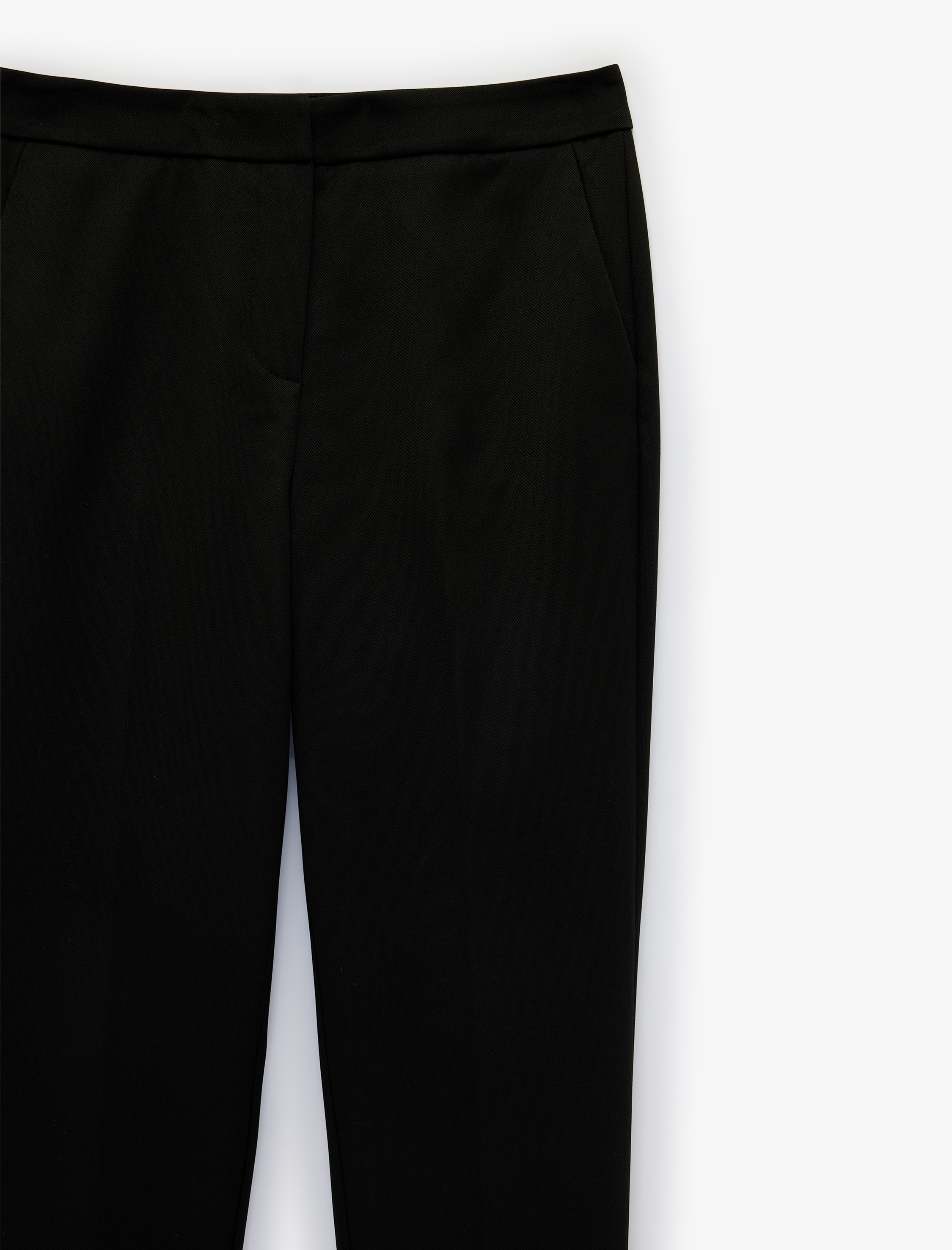   Viskon Karışımlı Cepli Slim Fit Yüksek Bel Cigarette Pantolon