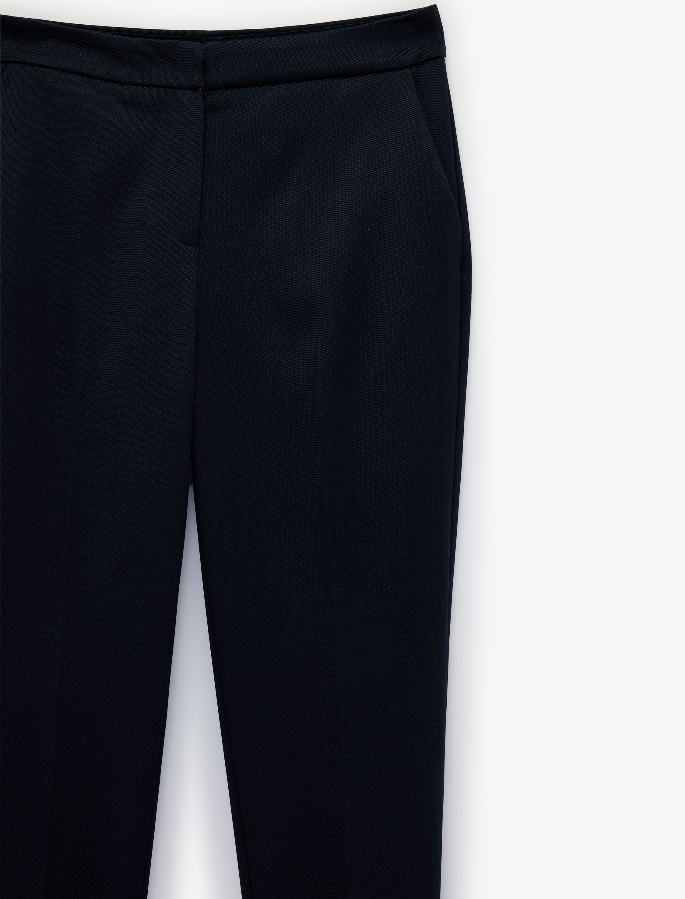   Viskon Karışımlı Cepli Slim Fit Yüksek Bel Cigarette Pantolon