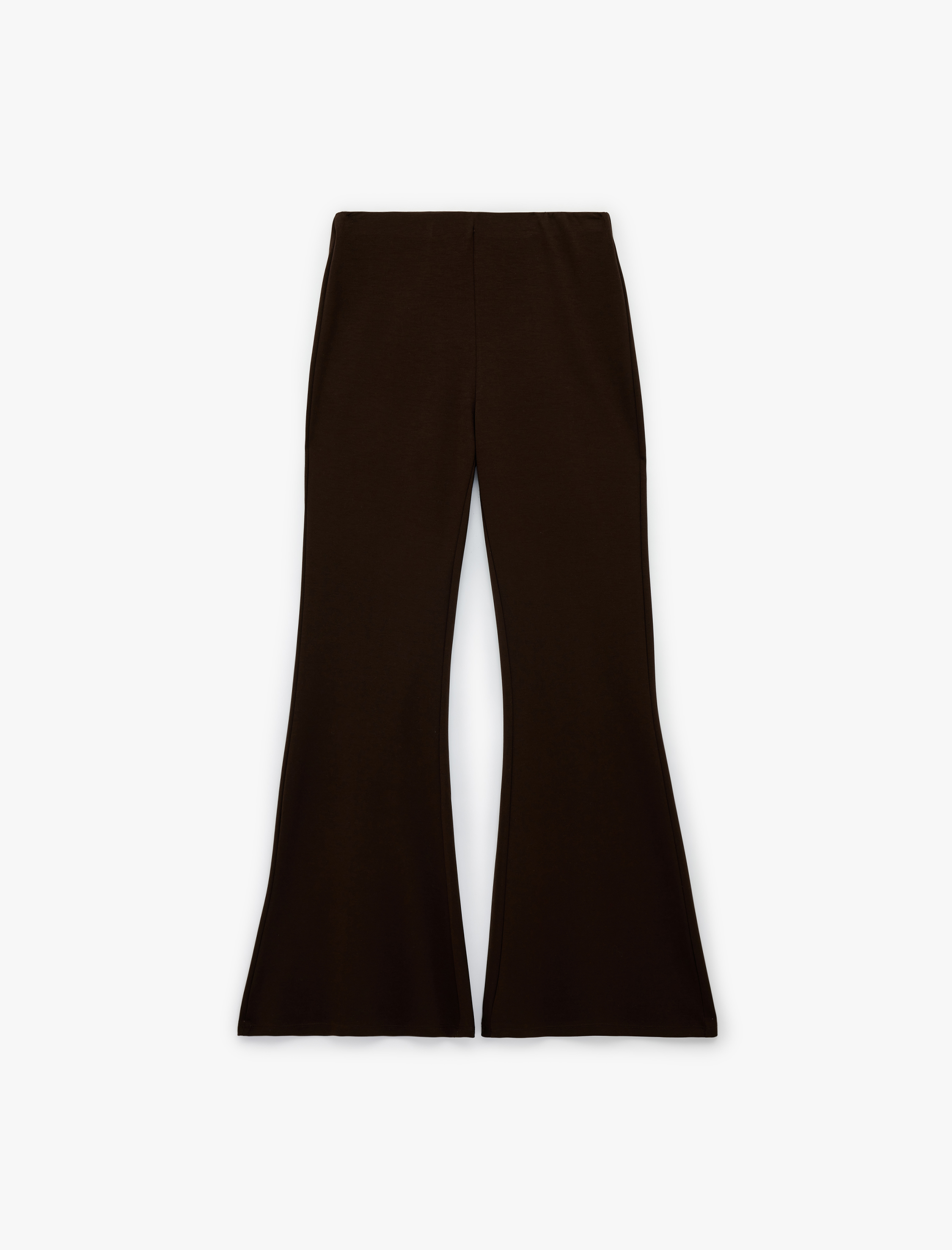   Modal Kumaş Yüksek Bel Geniş İspanyol Paça Pantolon