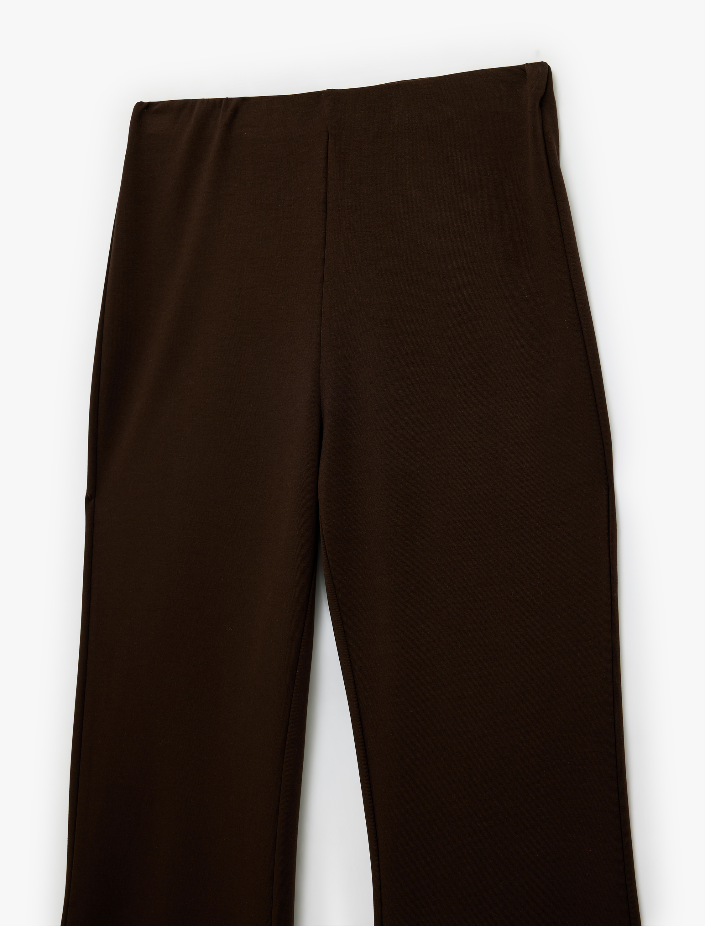   Modal Kumaş Yüksek Bel Geniş İspanyol Paça Pantolon