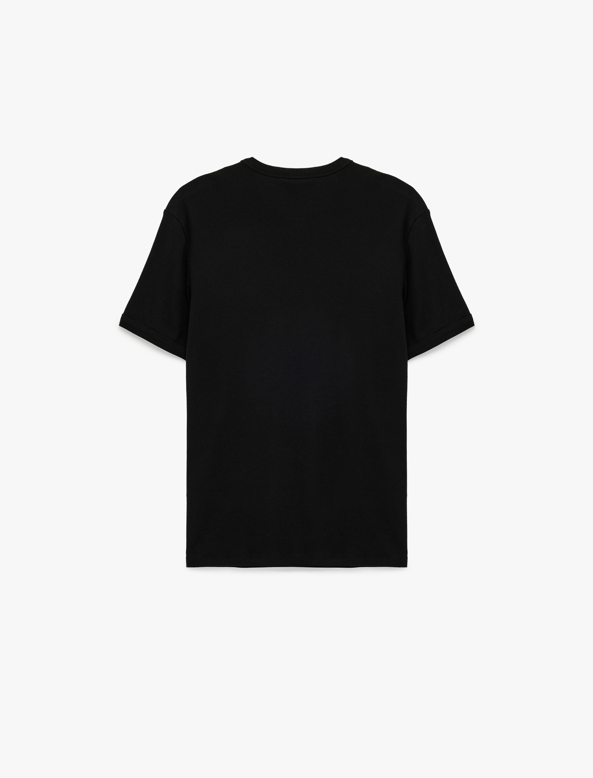   Kısa Kollu Bisiklet Yaka Pamuklu Slim Fit Tişört