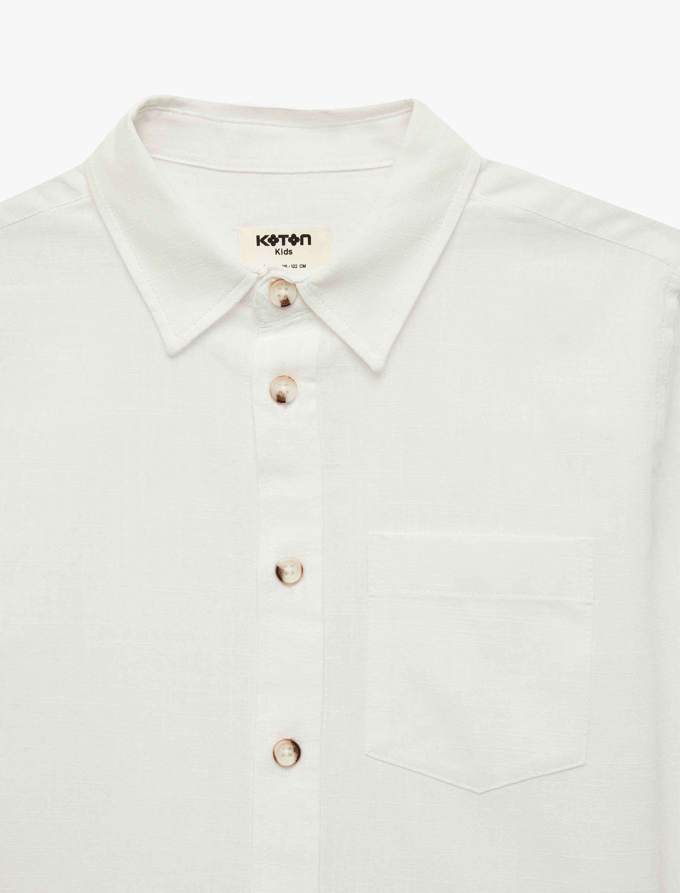  Erkek Çocuk Uzun Kollu Düğmeli Pamuklu Basic Gömlek