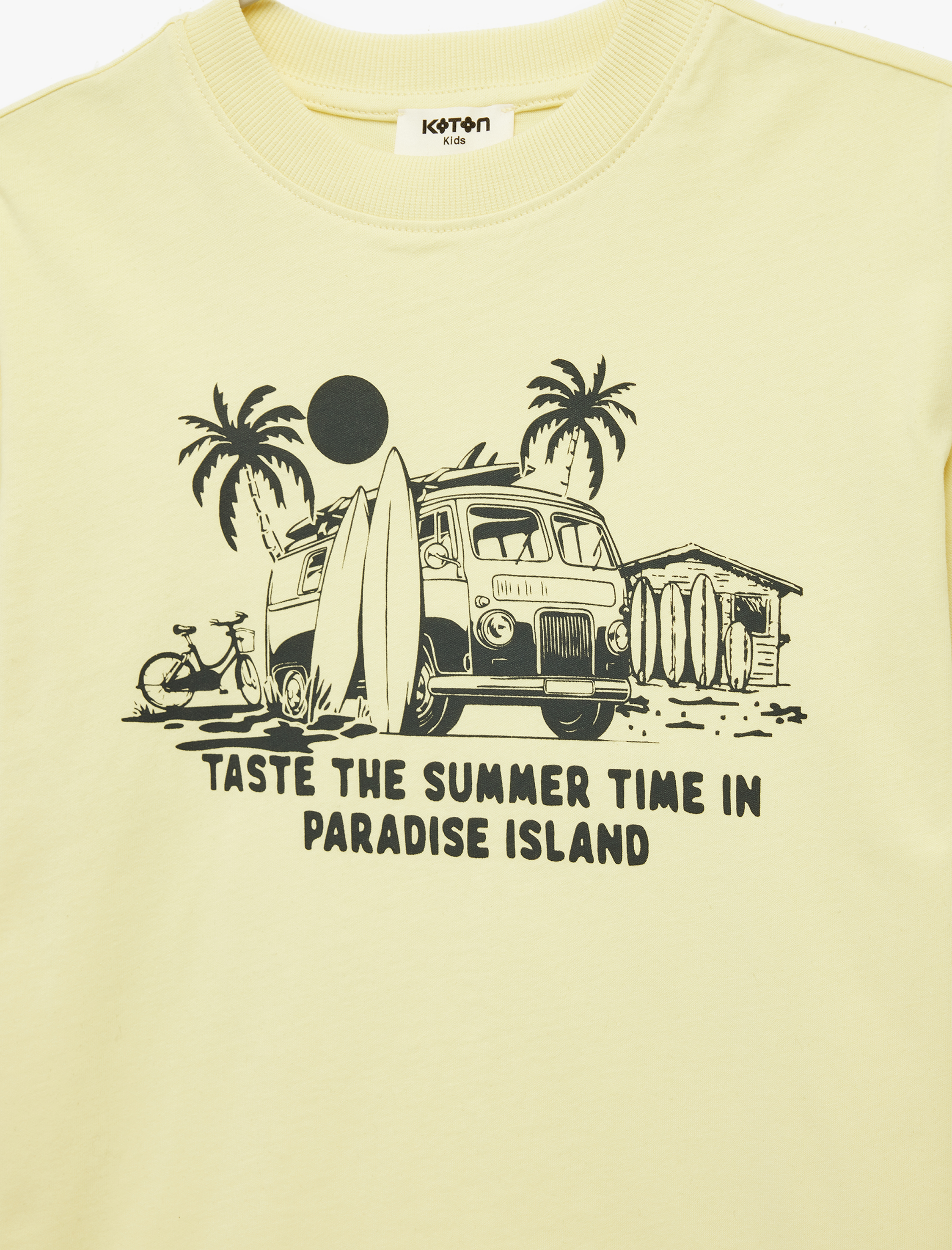  Erkek Çocuk Baskılı Kısa Kollu Bisiklet Yaka Pamuklu Tişört