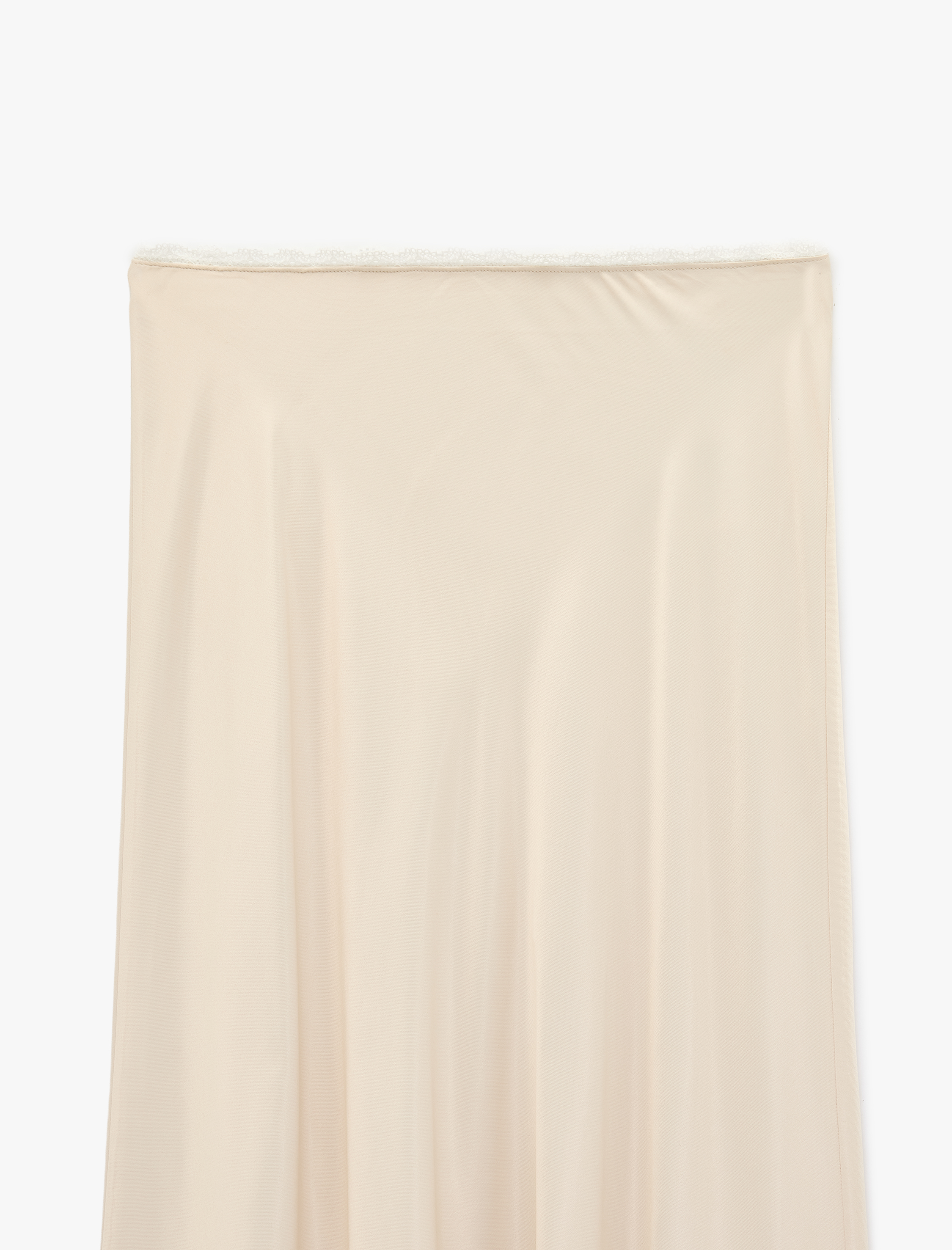   Standart Bel Slim Fit Midi Saten Etek