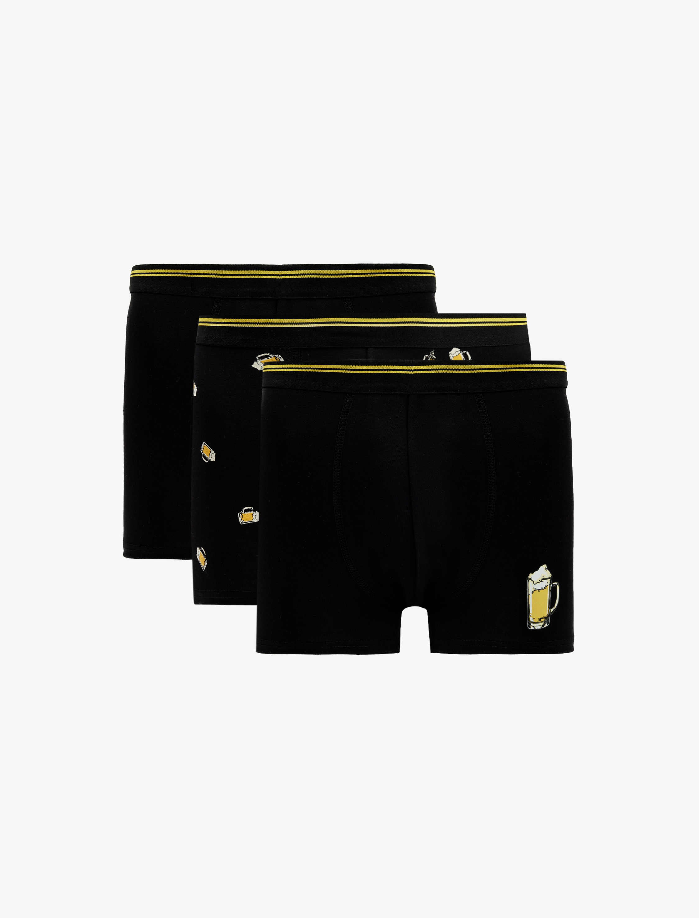   Pamuklu Baskılı 3'lü Boxer Seti