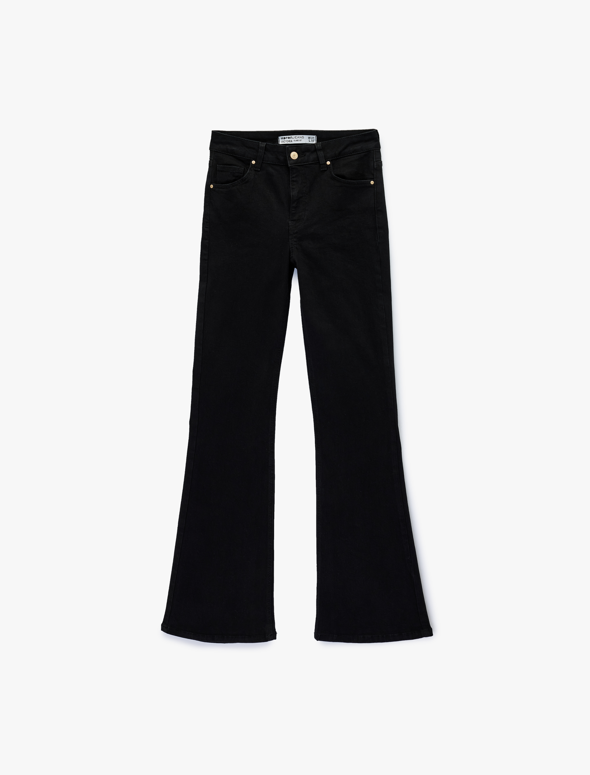   Pamuklu Dar Kesim İspanyol Paça  Jean - Flare Jeans