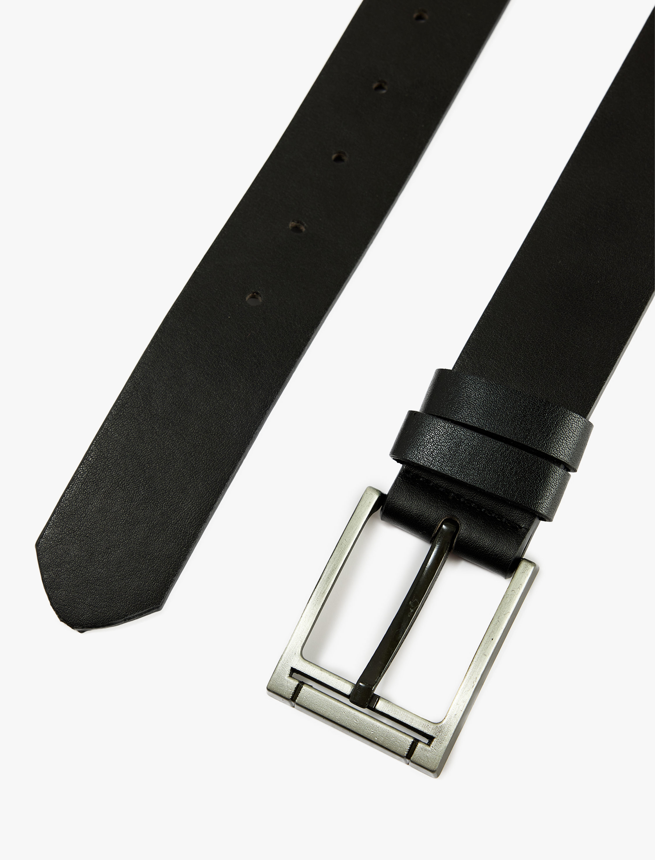  Erkek Dikdörtgen Tokalı Suni Deri Kemer