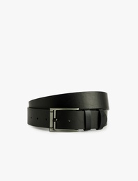 Dikdörtgen Tokalı Suni Deri Kemer