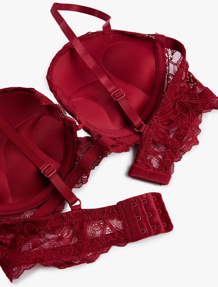  Destekli Ekstra Dolgulu Dantel Detaylı Maximizer Sütyen