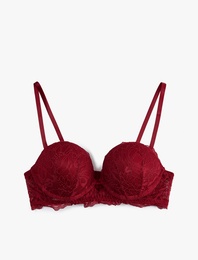 Destekli Ekstra Dolgulu Dantel Detaylı Maximizer Sütyen