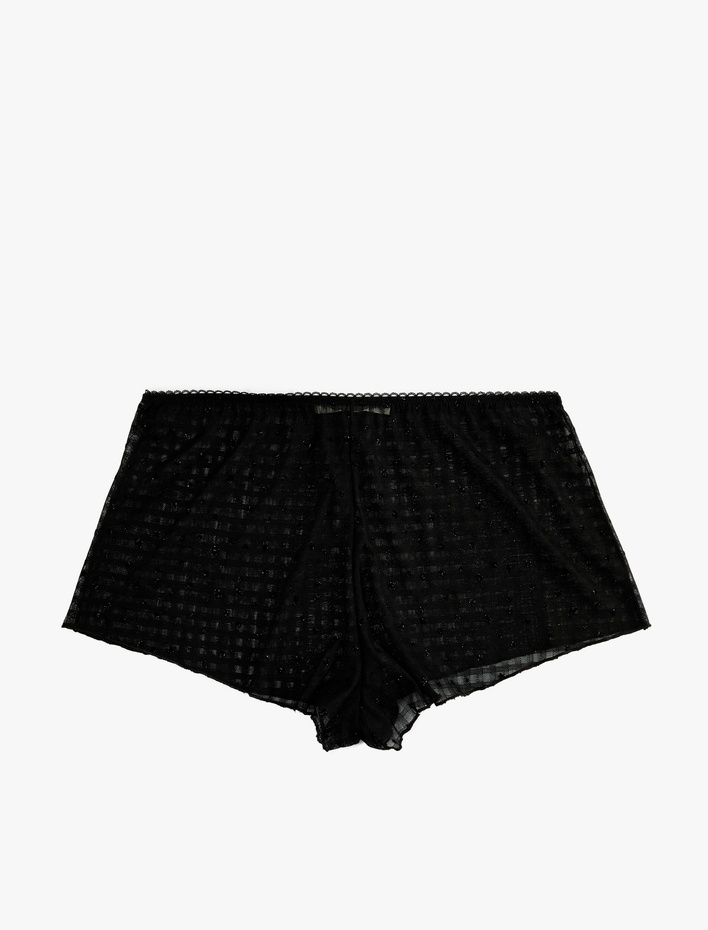  Beli Lastikli Rahat Kalıp Pötikareli Pijama Altı Şort