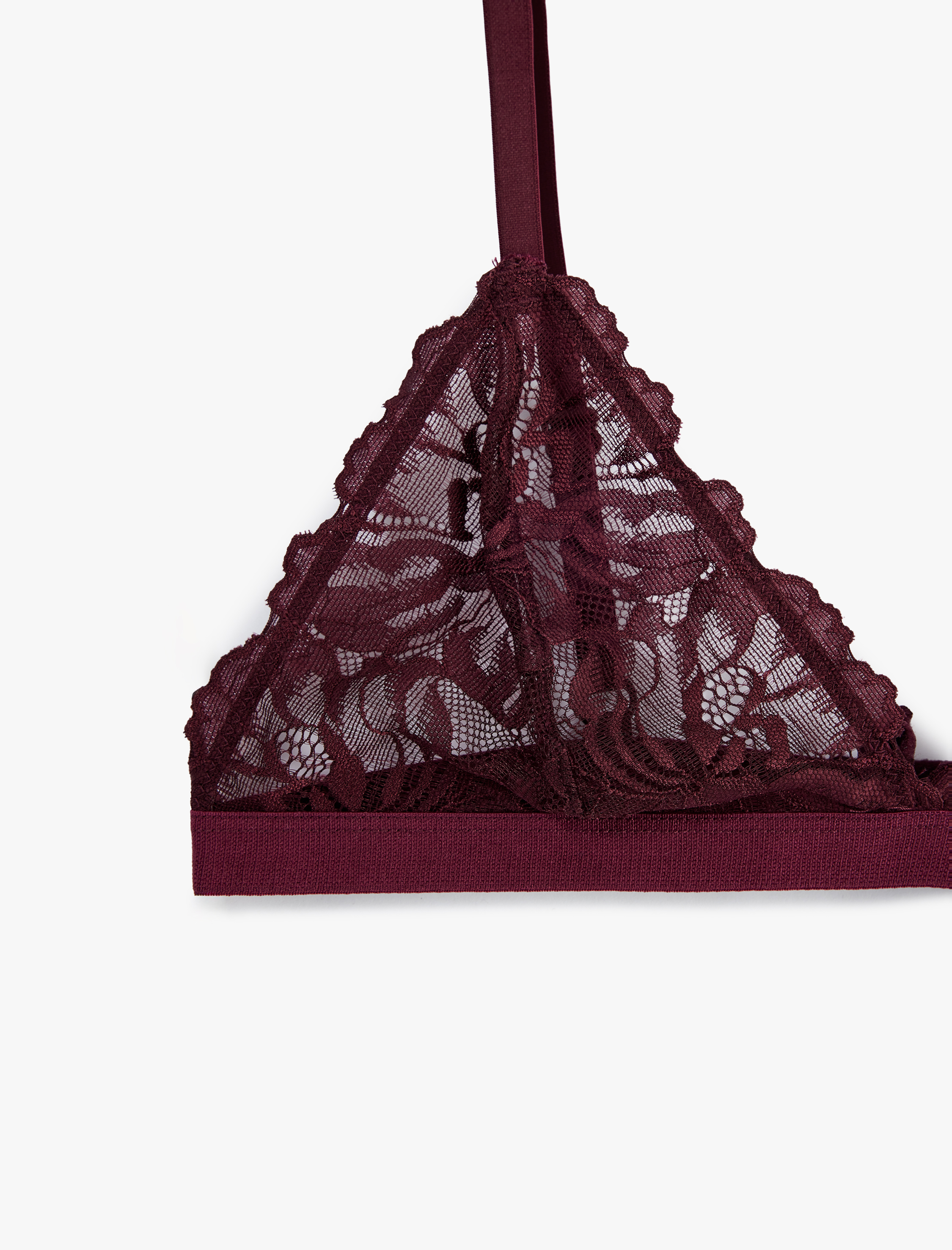   Balensiz Dolgusuz Dantel Detaylı Sütyen