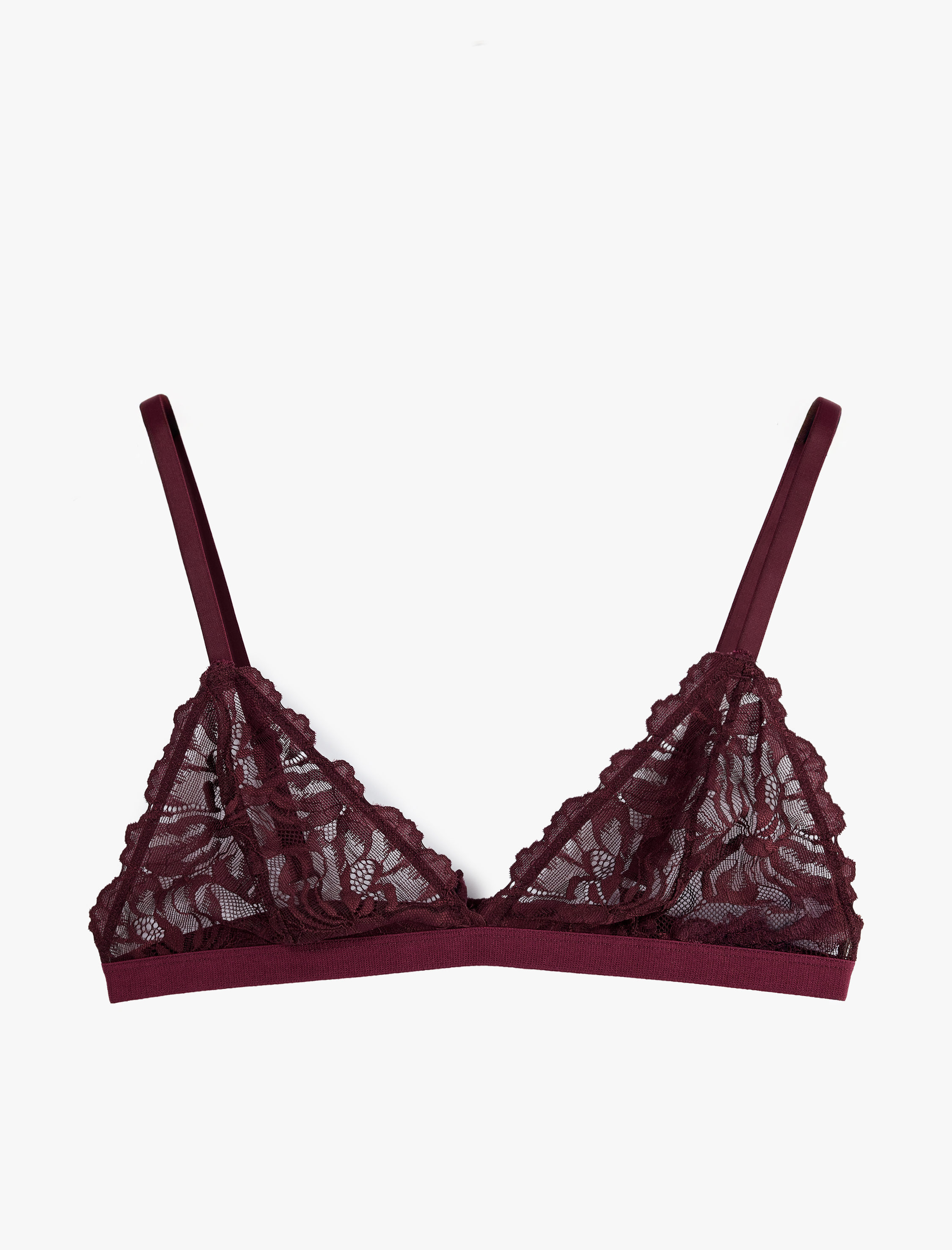   Balensiz Dolgusuz Dantel Detaylı Sütyen