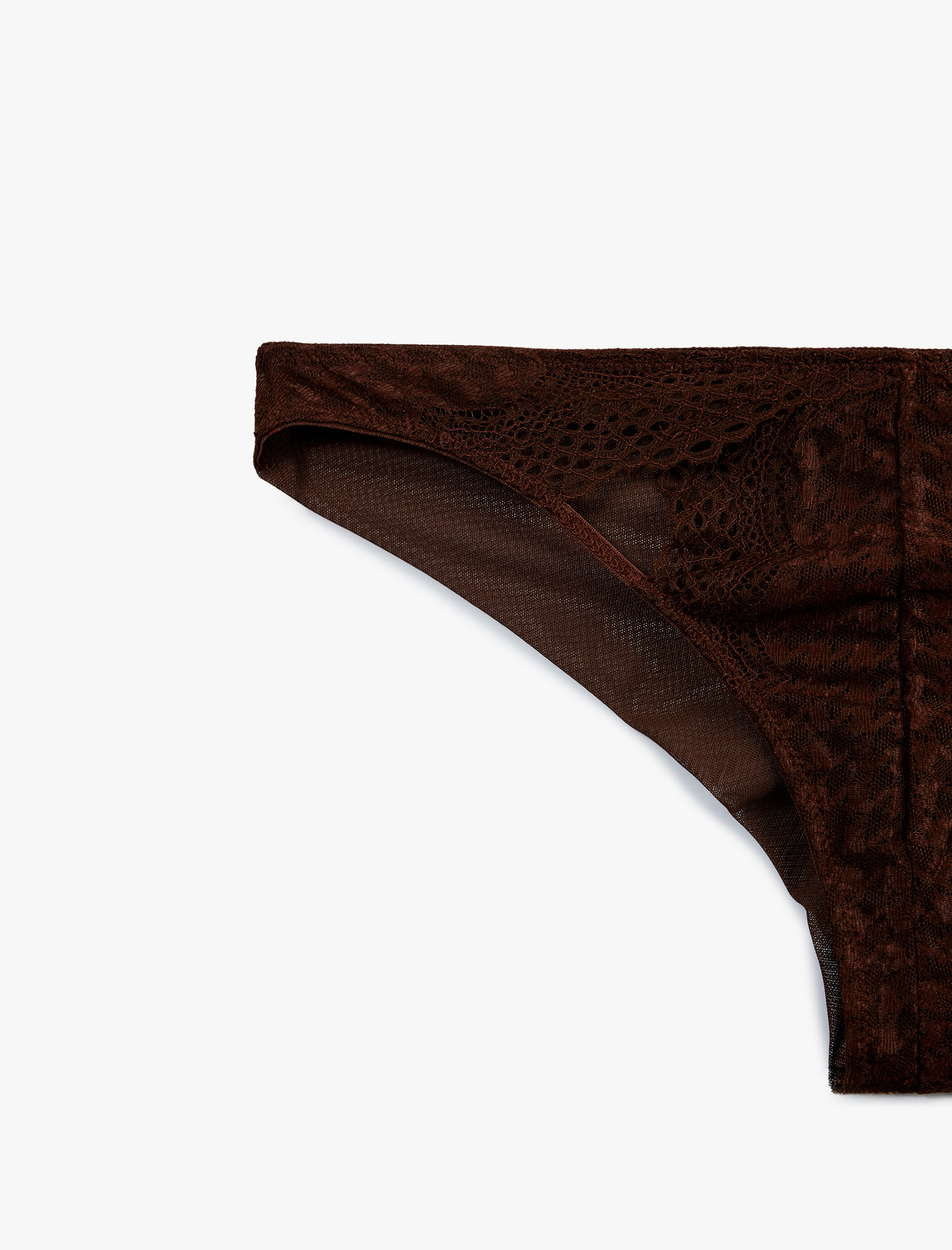   Viskon Karışımlı Dantel Detaylı Brazilian Külot