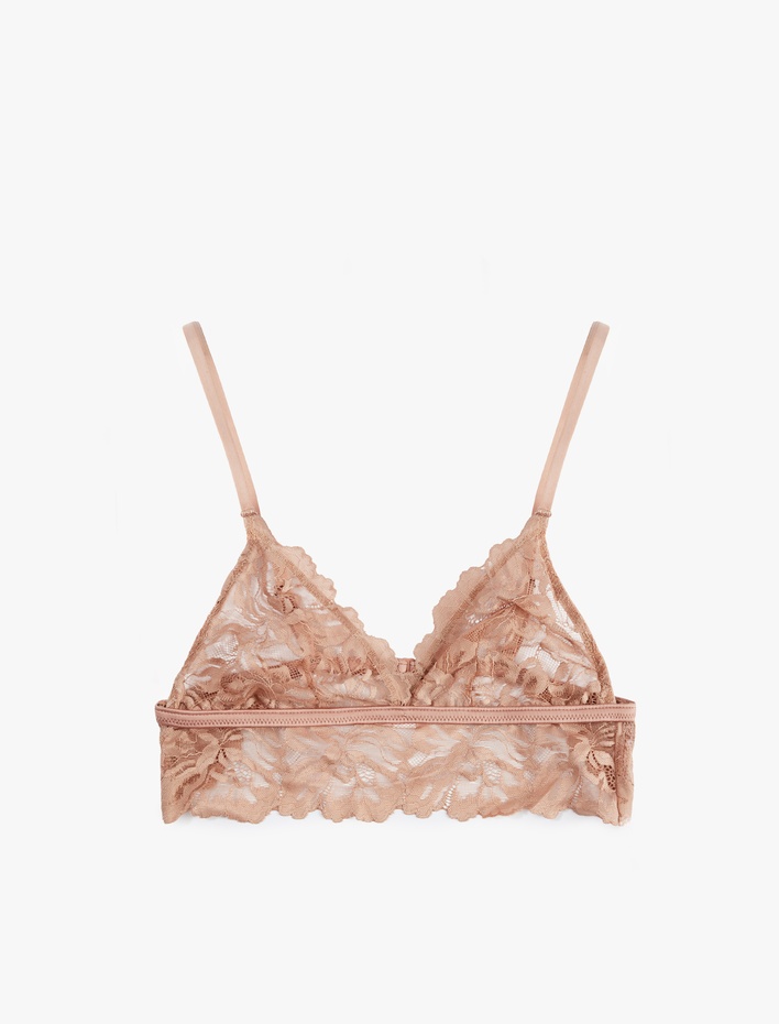  Dolgusuz Balensiz Dantelli Bralet Sütyen