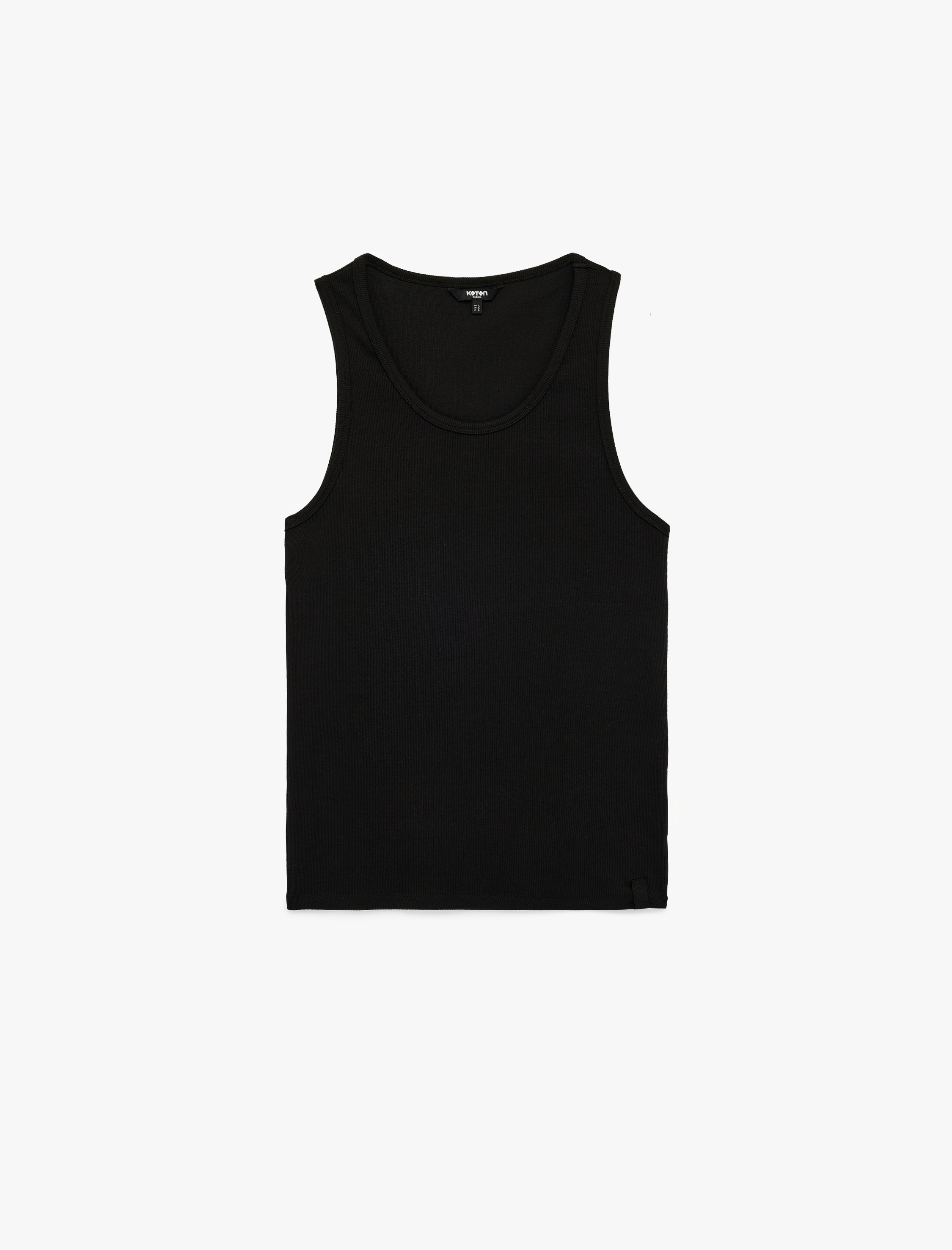   Kolsuz Pamuklu Bisiklet Yaka Slim Fit Atlet