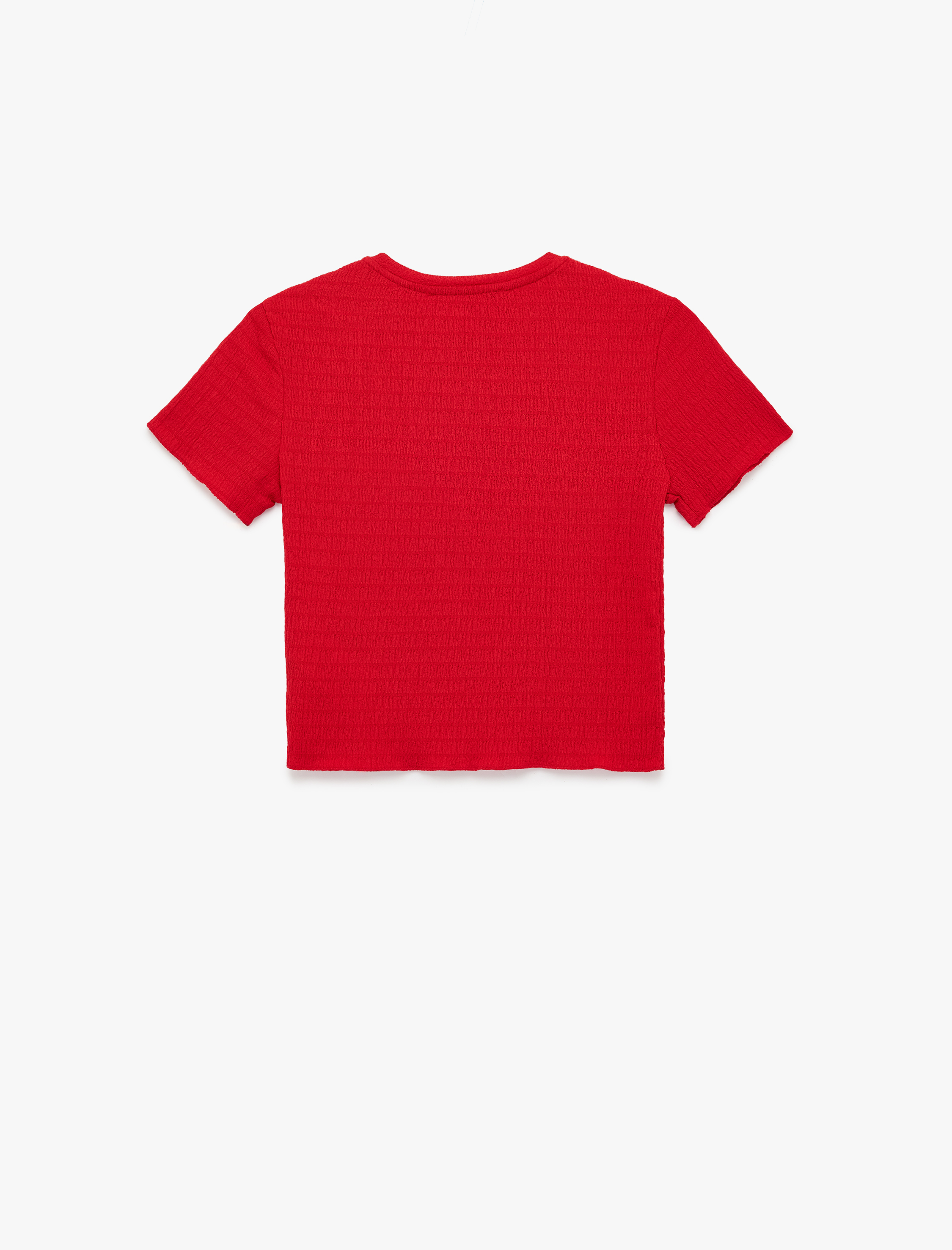   Slim Fit Kısa Kollu Bisiklet Yaka Baskılı Tişört