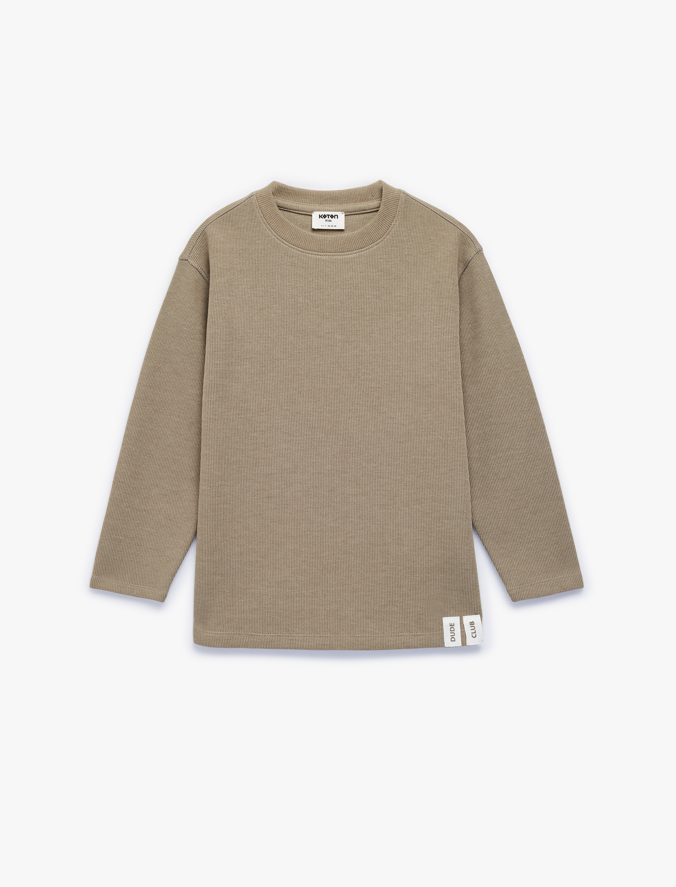  Erkek Çocuk Uzun Kollu Bisiklet Yaka Pamuklu Basic Tişört