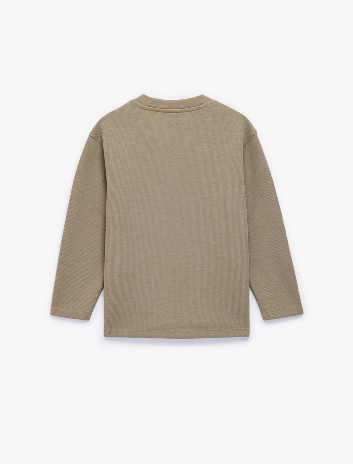 Erkek Çocuk Uzun Kollu Bisiklet Yaka Pamuklu Basic Tişört