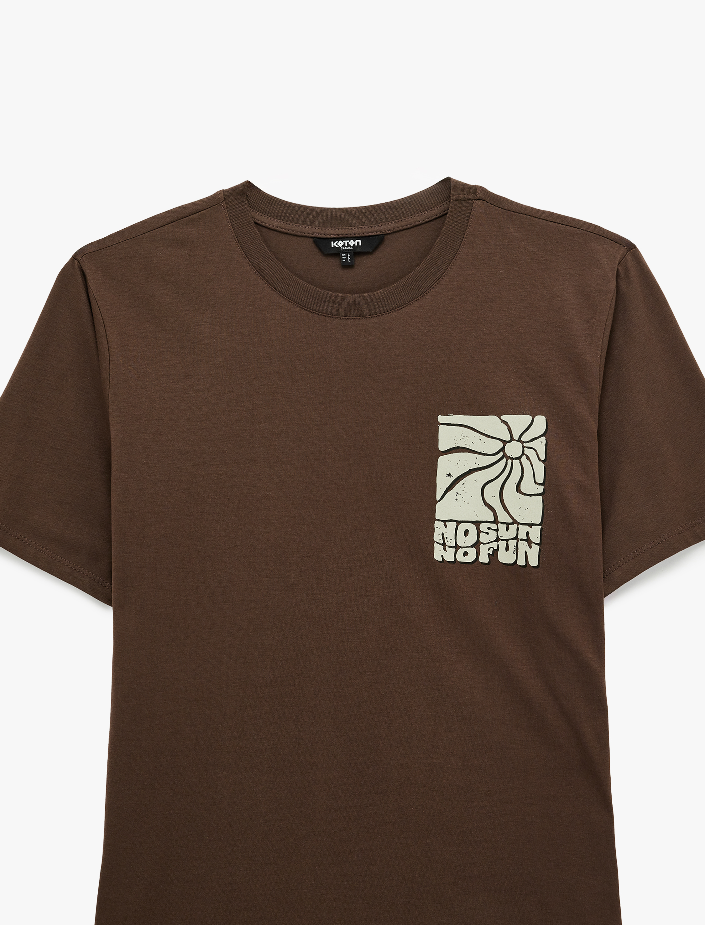   Regular Fit Pamuklu Bisiklet Yaka Kısa Kollu Baskılı Tişört