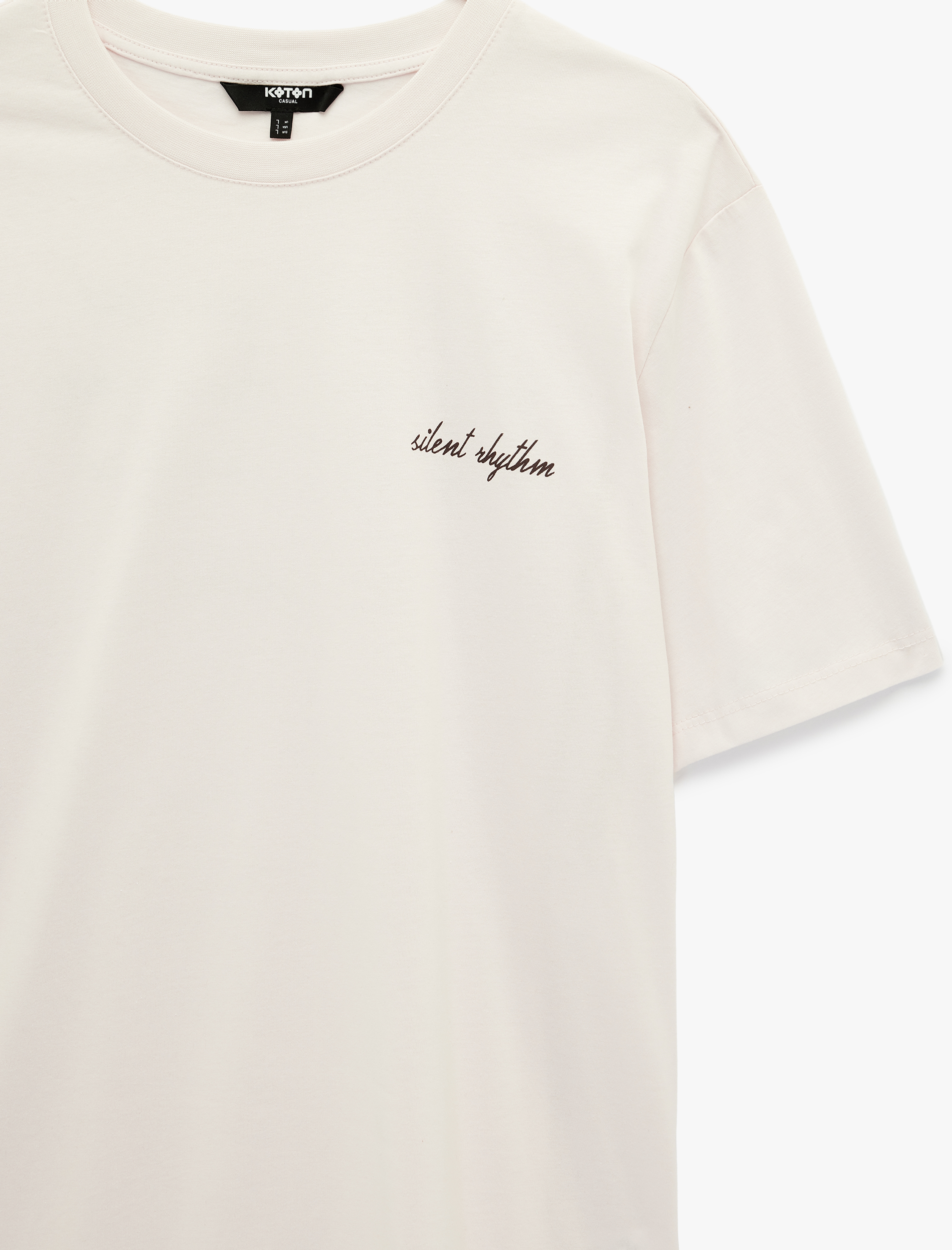   Regular Fit Kısa Kollu Bisiklet Yaka Pamuklu Sırtı Baskılı Tişört