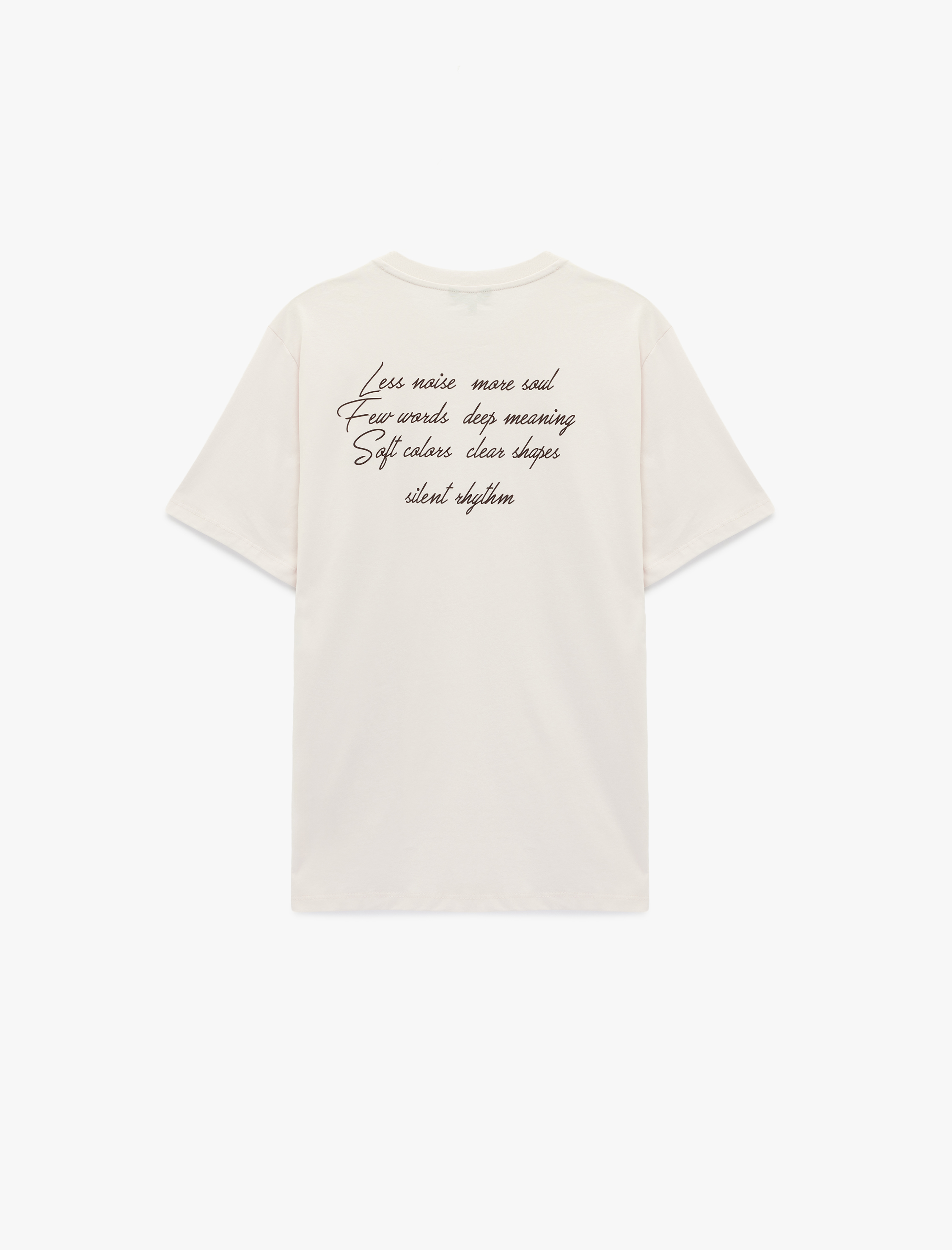   Regular Fit Kısa Kollu Bisiklet Yaka Pamuklu Sırtı Baskılı Tişört