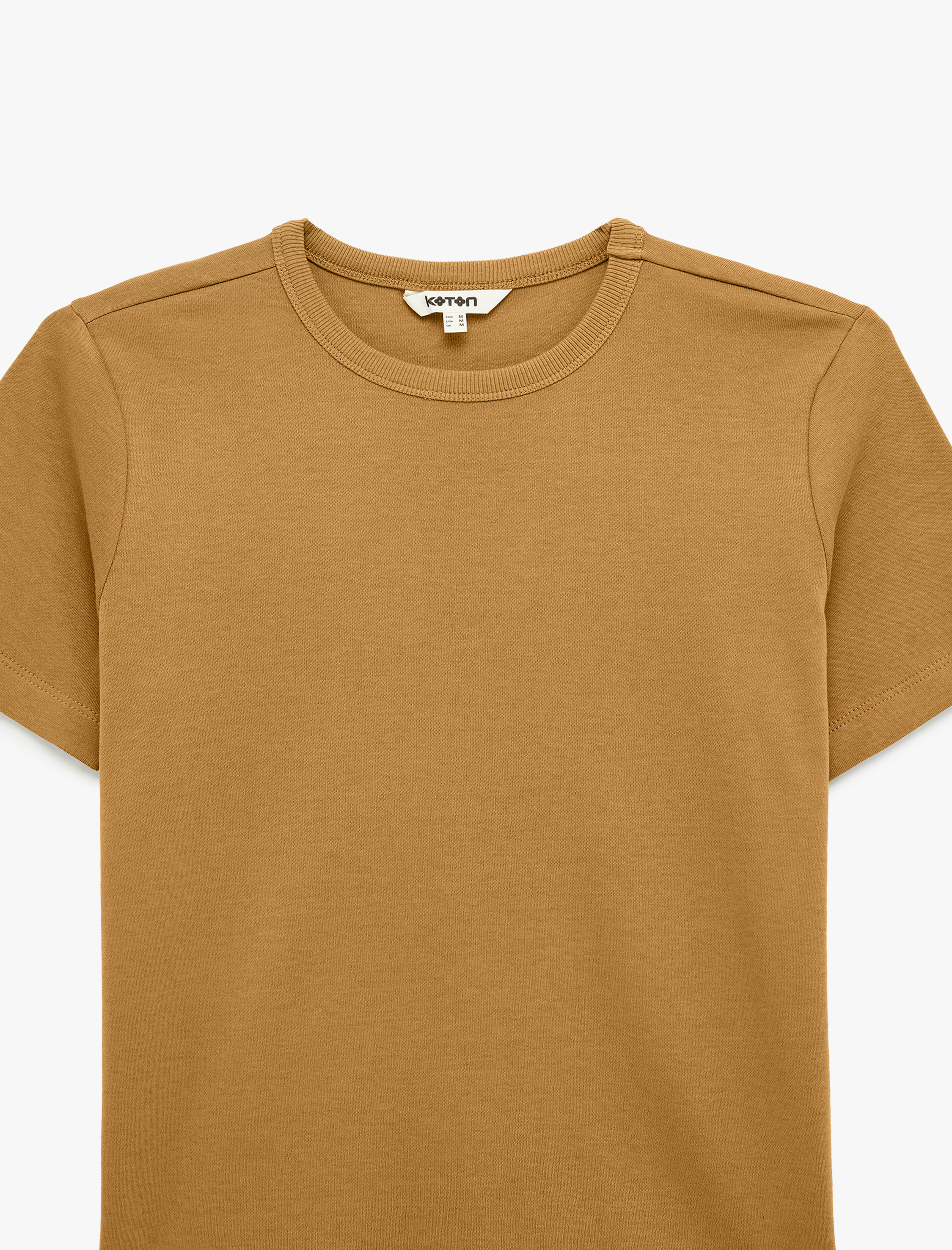   Slim Fit Pamuklu Kısa Kollu Bisiklet Yaka Basic Tişört