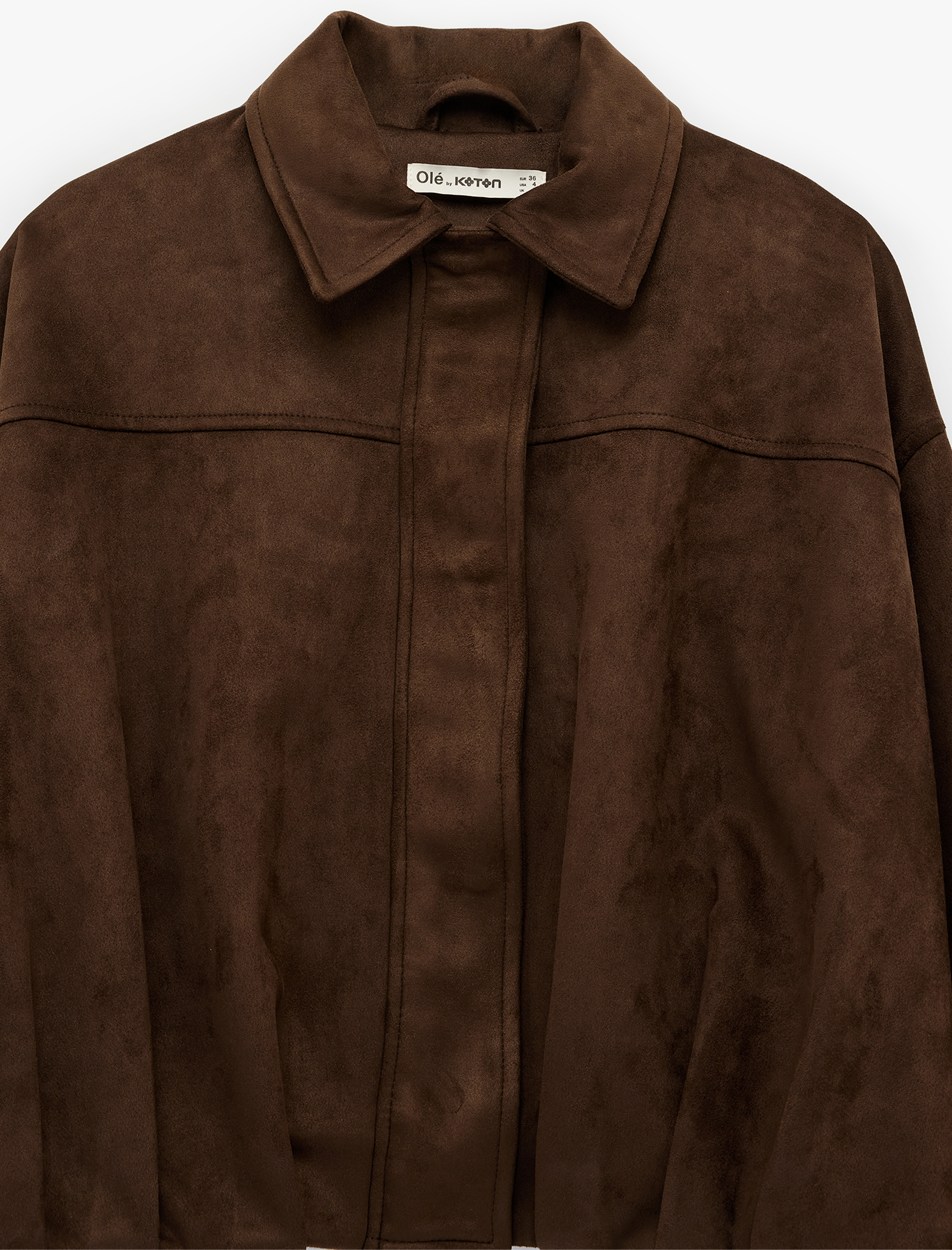   Regular Fit Uzun Kollu Fermuarlı Gömlek Ceket