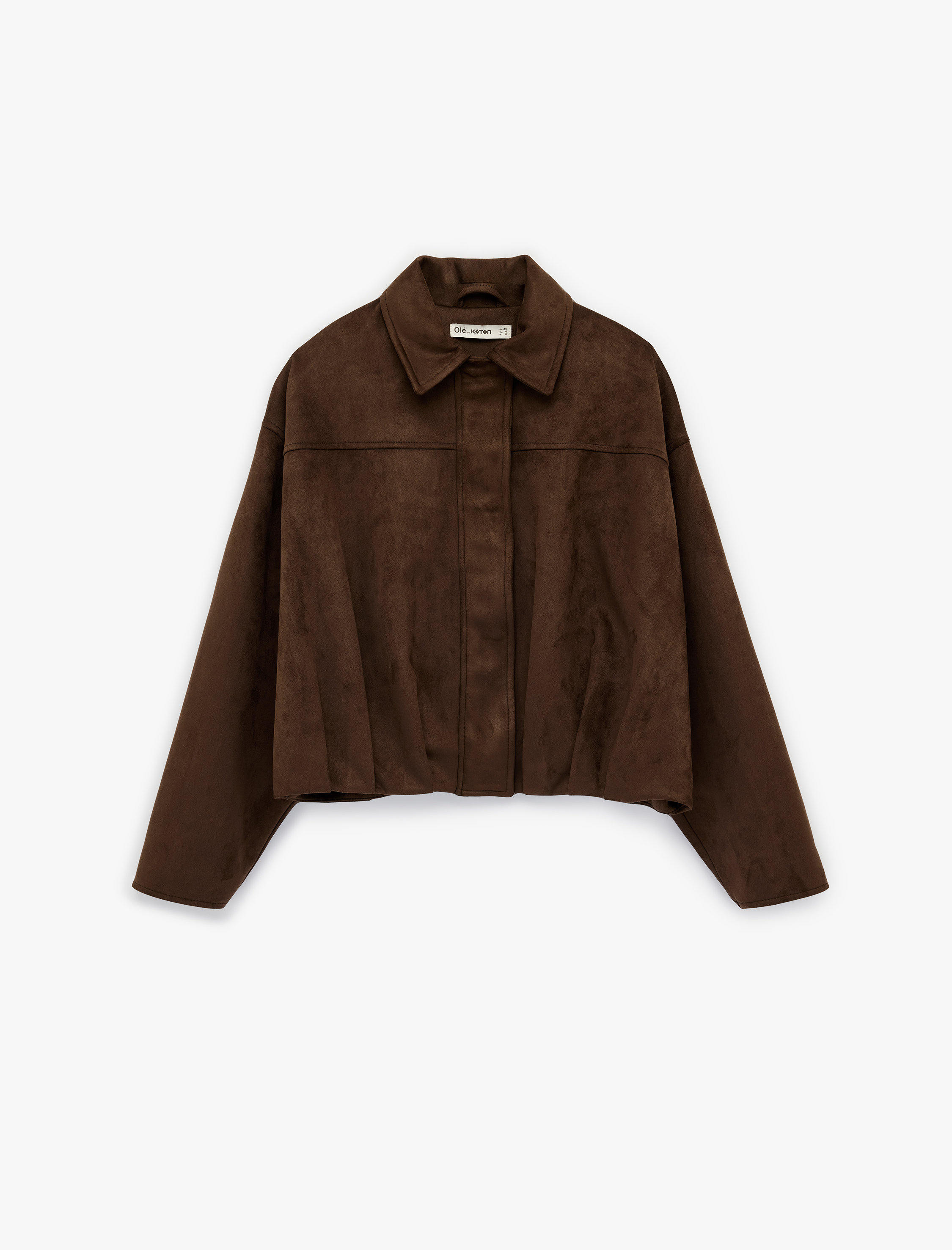   Regular Fit Uzun Kollu Fermuarlı Gömlek Ceket