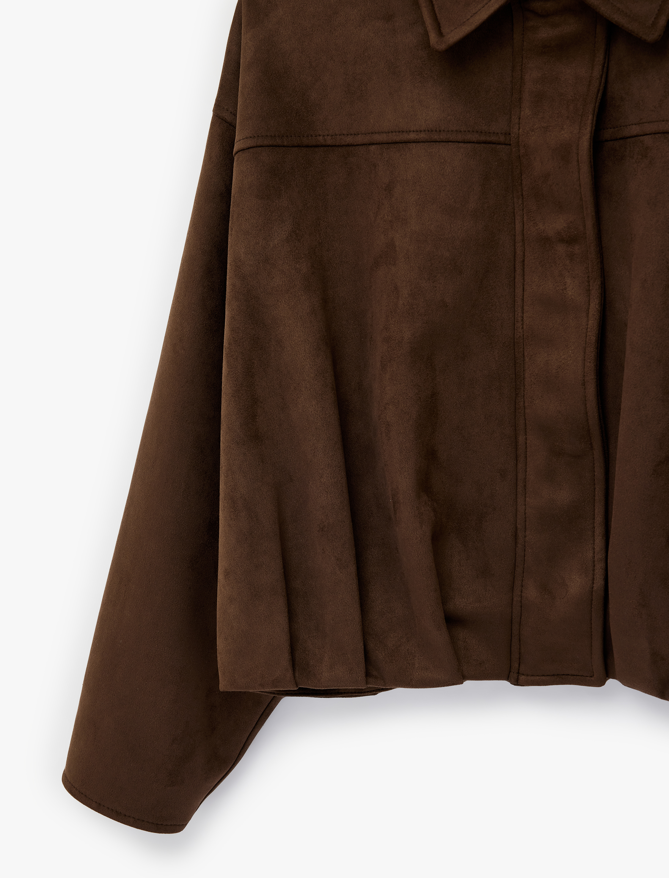   Regular Fit Uzun Kollu Fermuarlı Gömlek Ceket