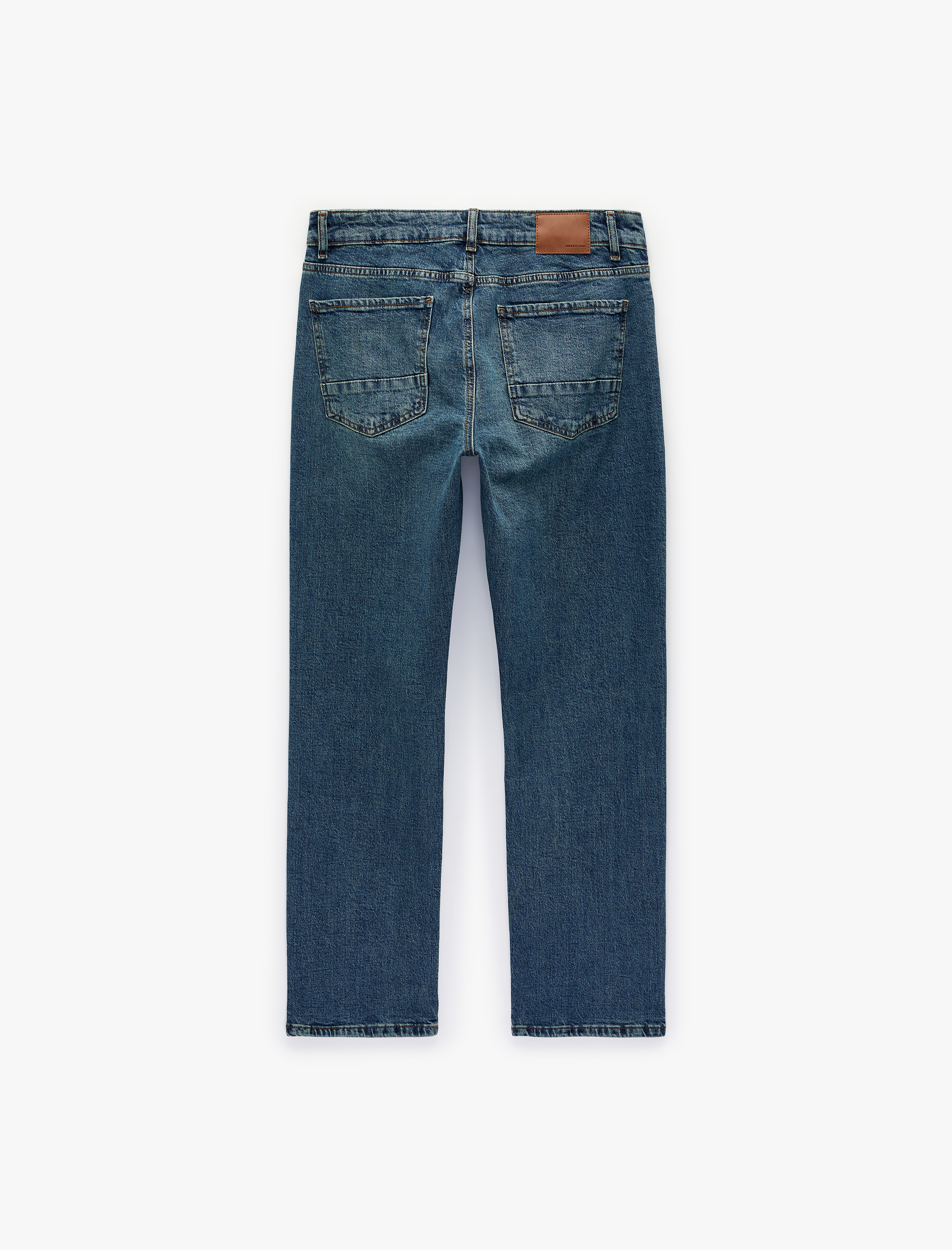   Normal Paça Pamuklu Straight Fit Jean Pantolon - Mark Jean