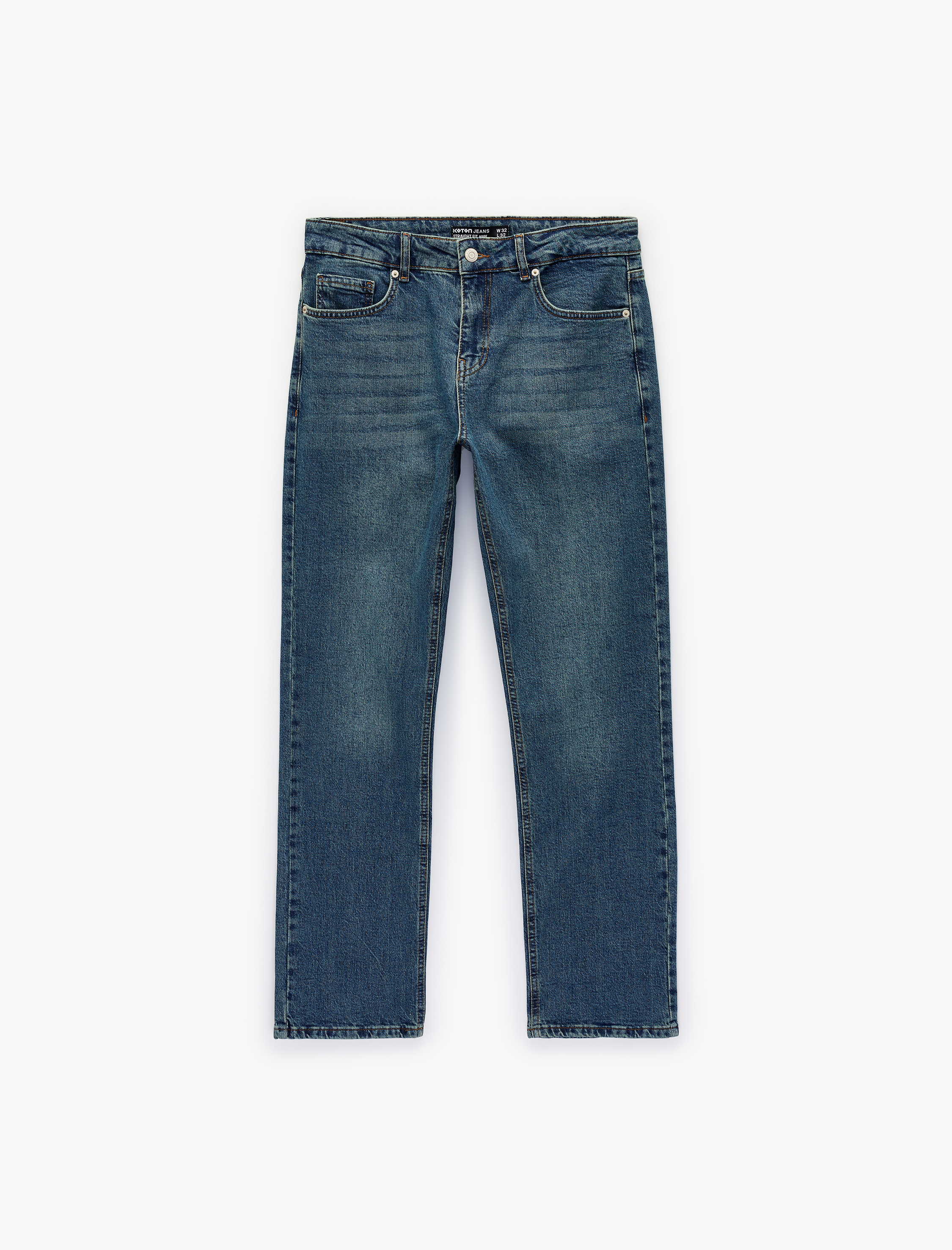   Normal Paça Pamuklu Straight Fit Jean Pantolon - Mark Jean