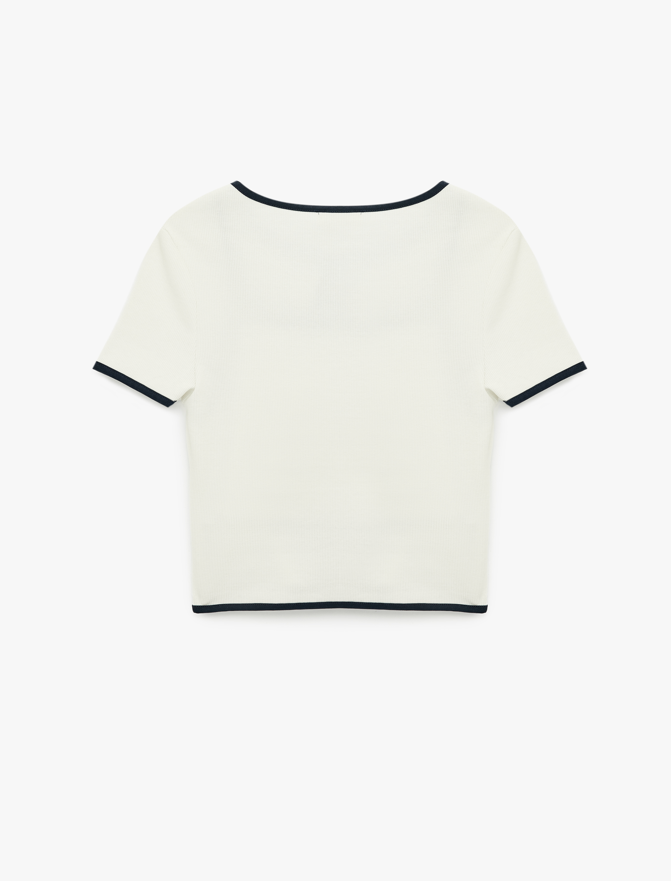   Kısa Kollu Bisiklet Yaka Hırka ve Askılı Bluz Takım