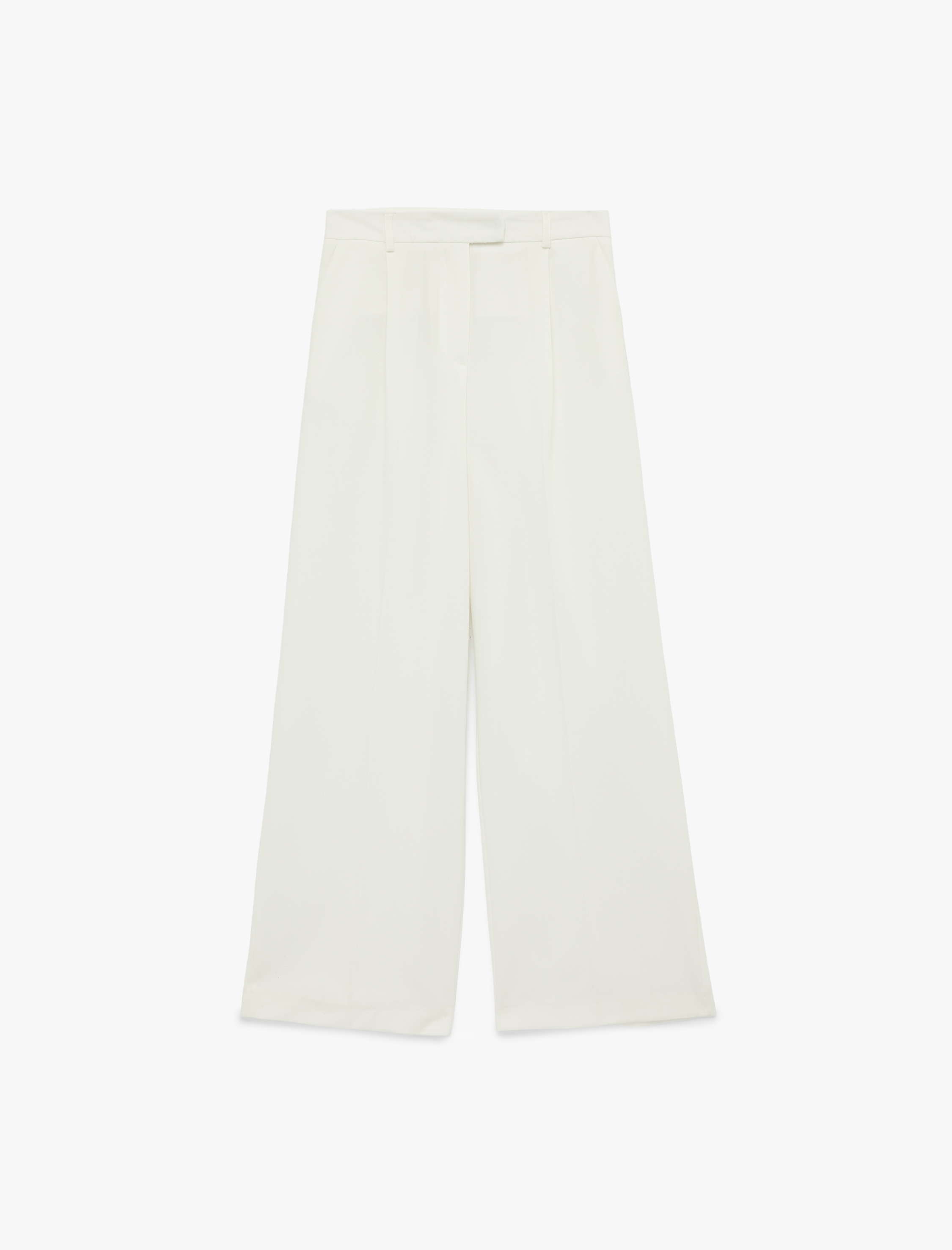   Pileli Cepli Geniş Paça Yüksek Bel Palazzo Pantolon