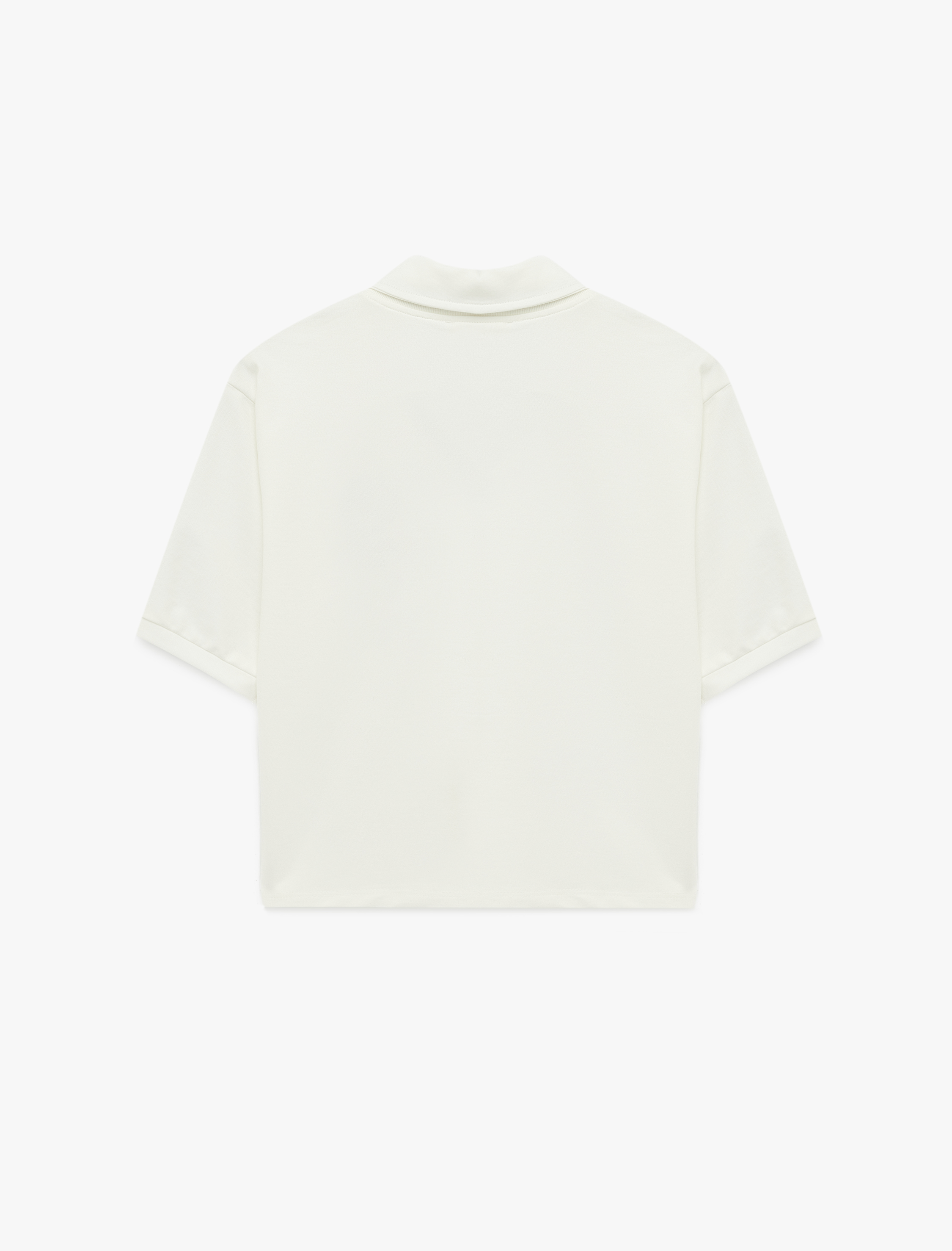   Pamuklu Kısa Kollu Polo V Yaka Şerit Detaylı Forma Tişört