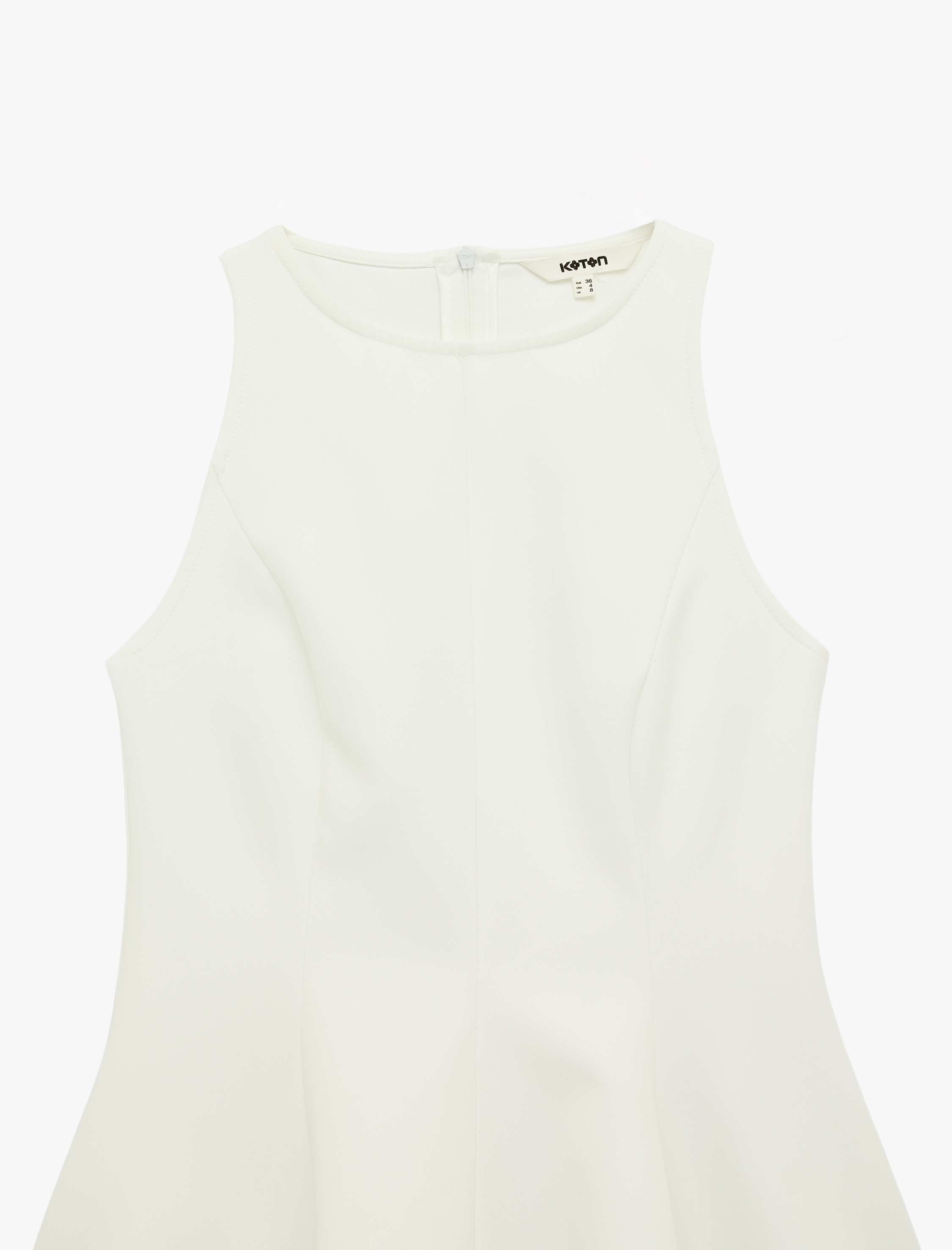   Slim Fit Kolsuz Bisiklet Yaka Peplum Bluz