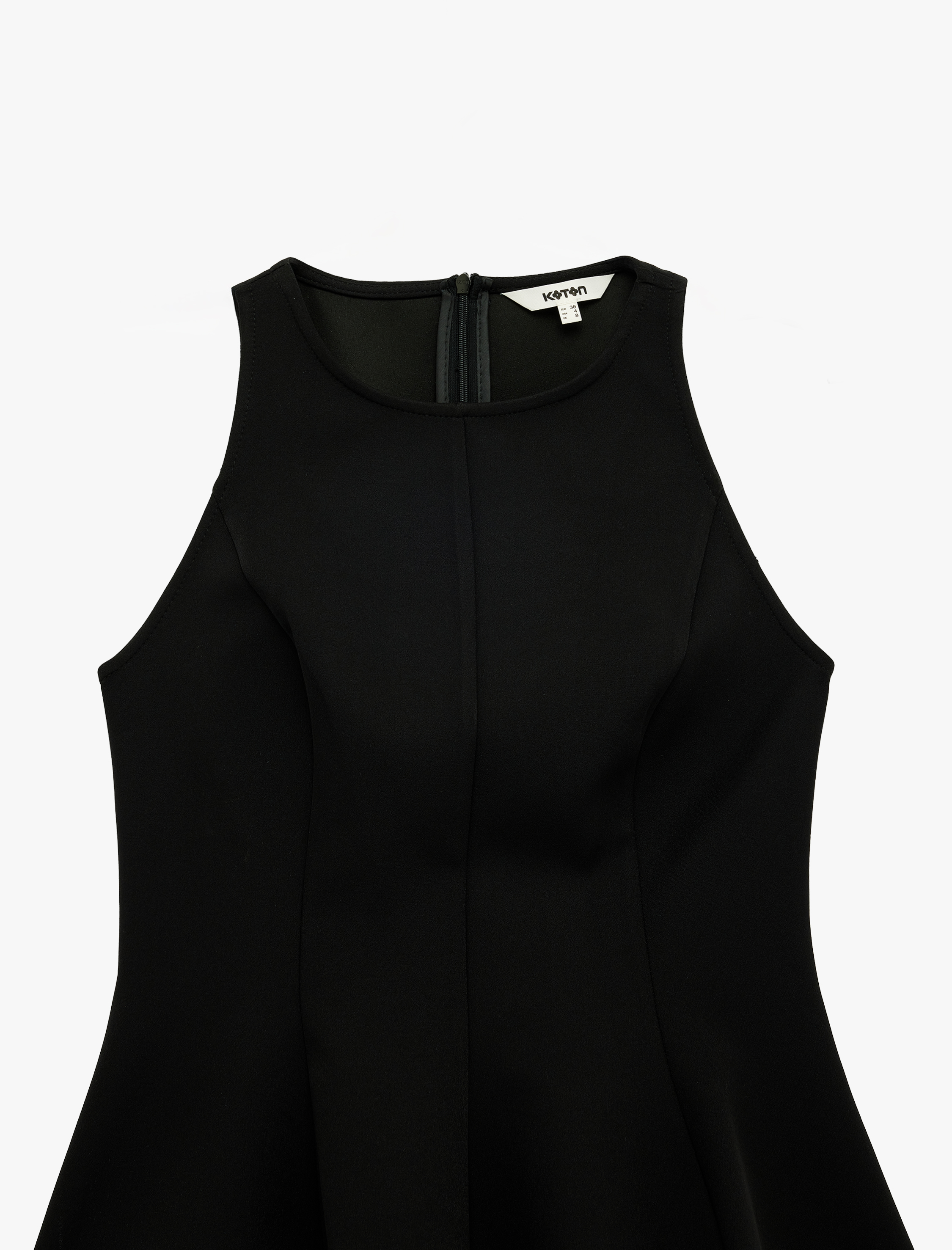   Slim Fit Kolsuz Bisiklet Yaka Peplum Bluz