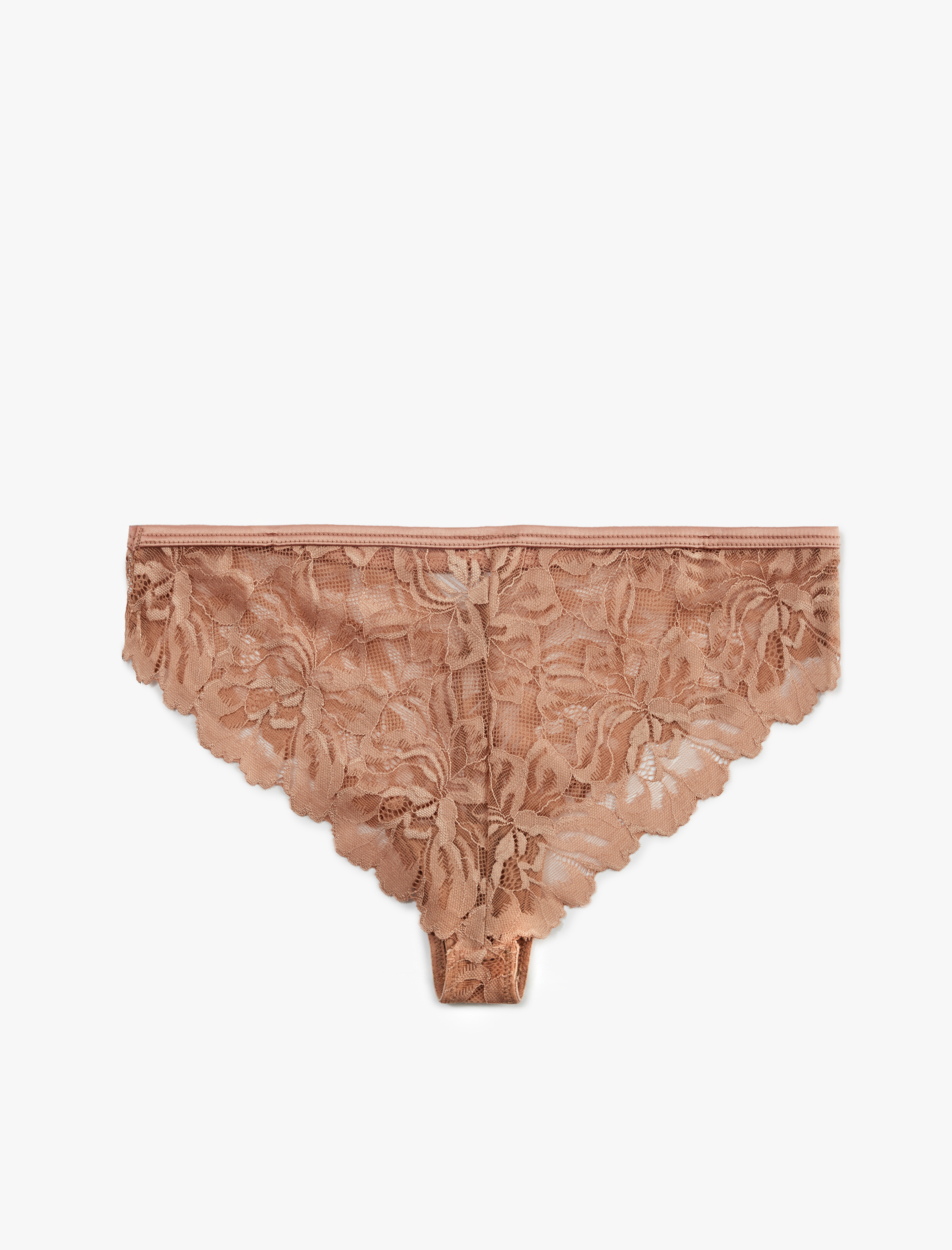   Dantel Detaylı Pamuklu Brazilian Külot