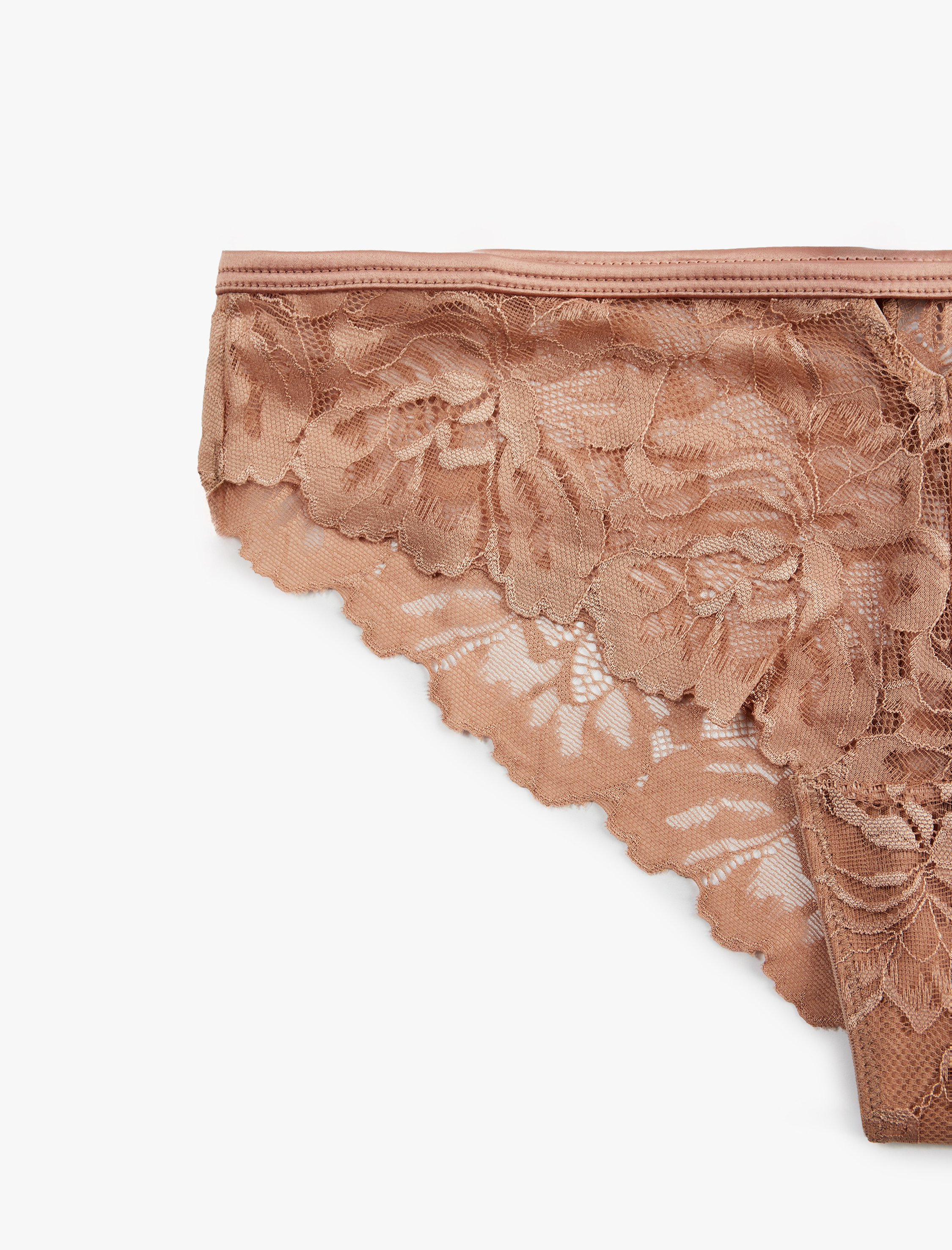   Dantel Detaylı Pamuklu Brazilian Külot
