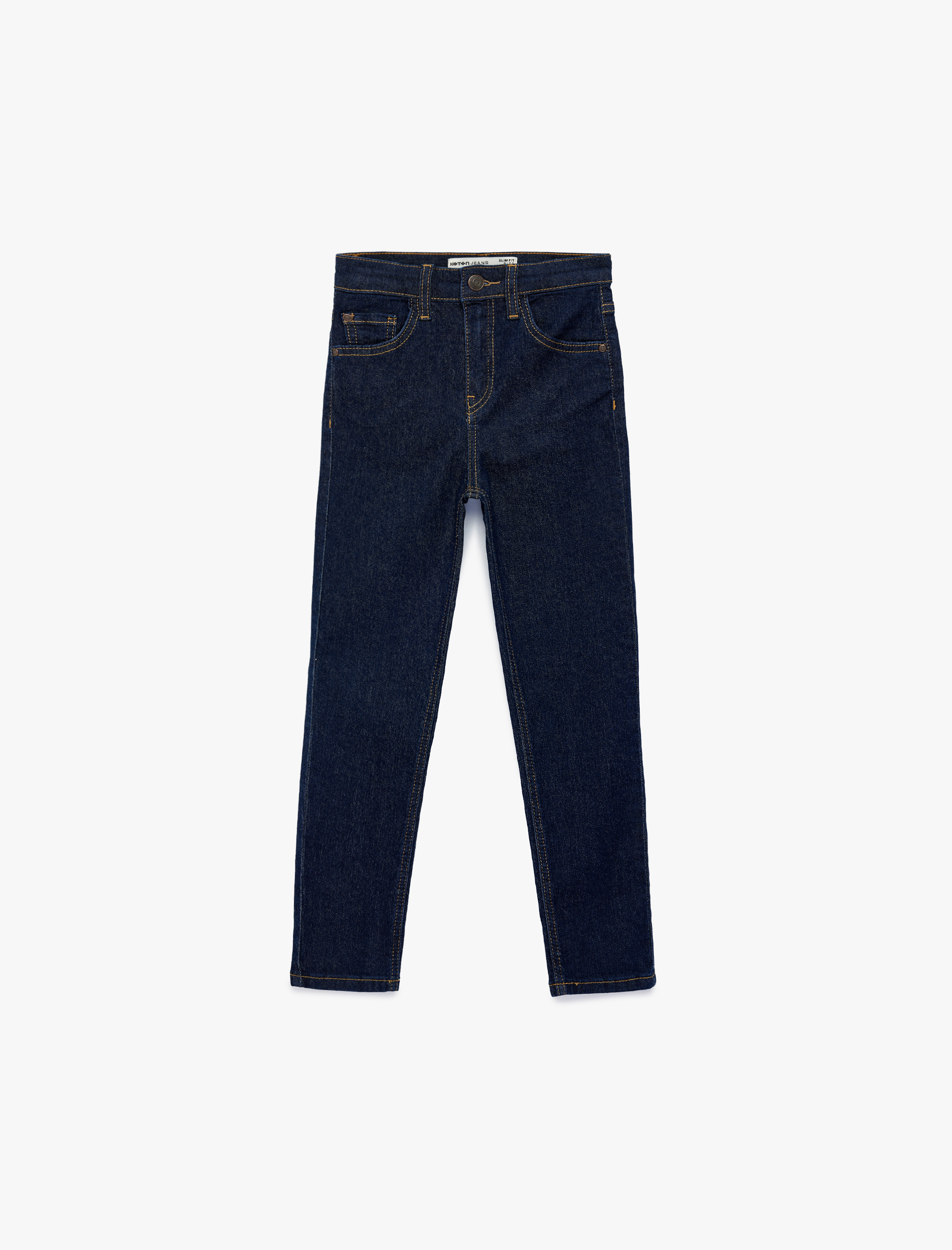  Erkek Çocuk Pamuklu Cepli Slim Fit Denim Pantolon - Slim Jeans